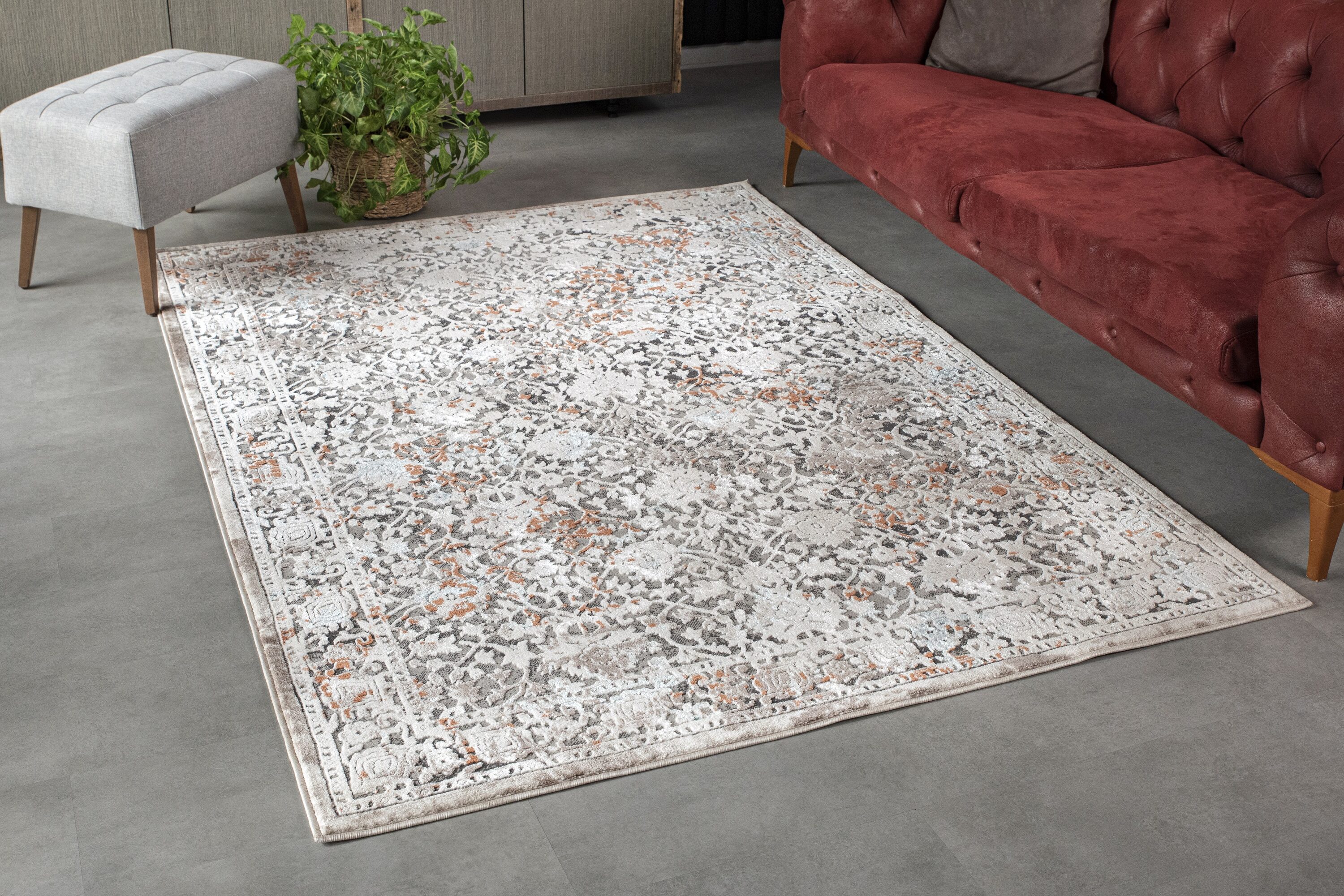 MDA Rugs EC0223 Elpida 2 x 3 (ft) Polypropylene Beige Rectangular Indoor Abstract Area rug