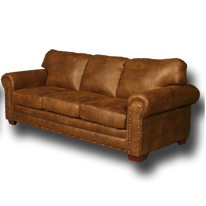 American Furniture Classics Buckskin, Brown Leather Couch Bed