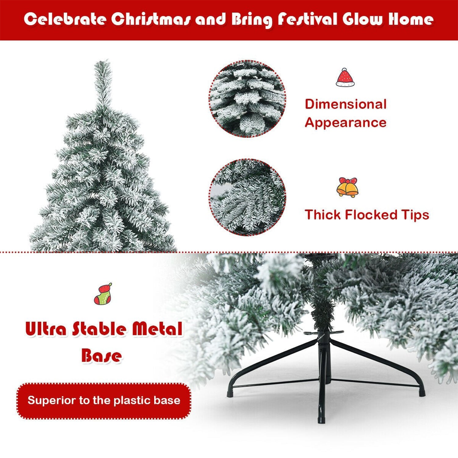 WELLFOR CM-HWY-23194 Artificial-Christmas-Trees - View #6