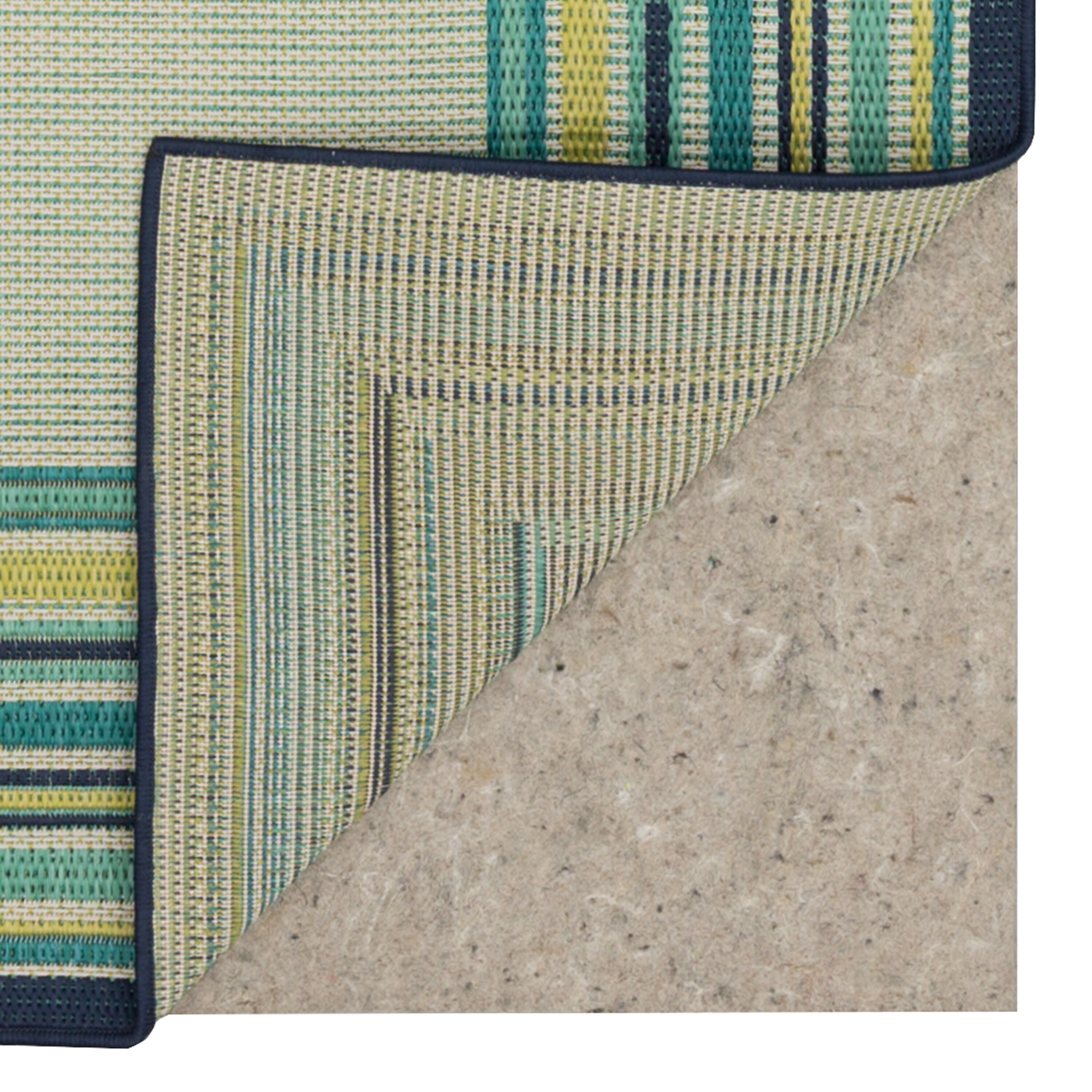 Paco Home Variegated Waterproof Outdoor Rug for Patio Blue 5'3 x 7'3 5' x  8' Outdoor, Indoor Rectangle 