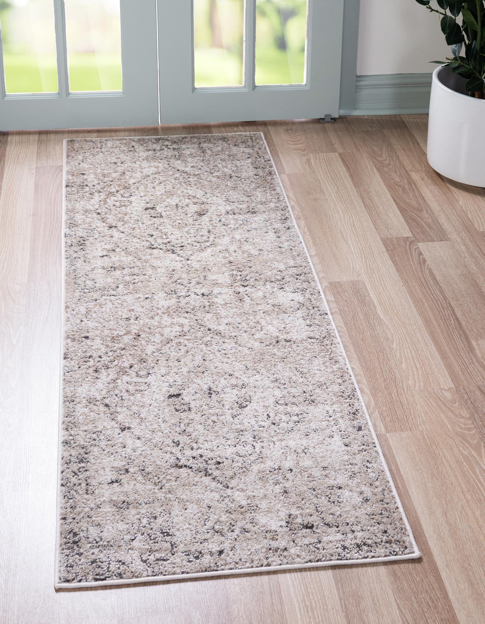 Unique Loom Portland Collection Area Rug - Astoria (2' 7" x 13' 1" Runner Beige/Ivory)