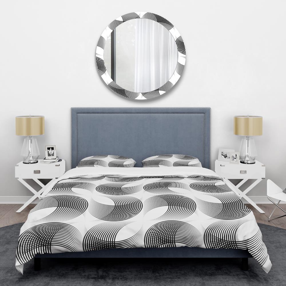 Designart BED24109-T 3 -Piece Black Twin Duvet cover Set