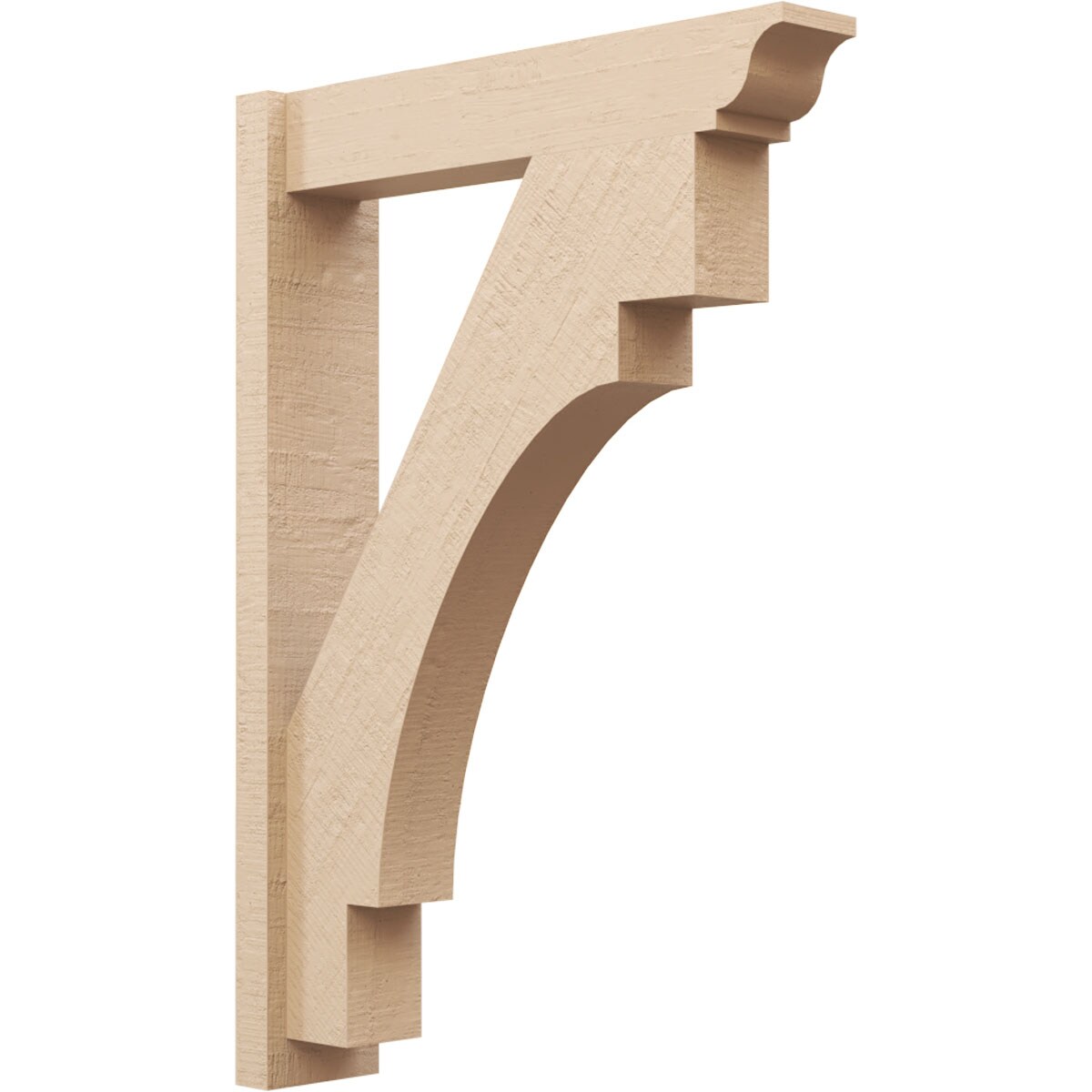 Ekena Millwork 2136721 Timberthane Rough Cedar Faux Wood Merced Traditional Outlooker 6-in W x 28-in D x 40-in H Primed Tan