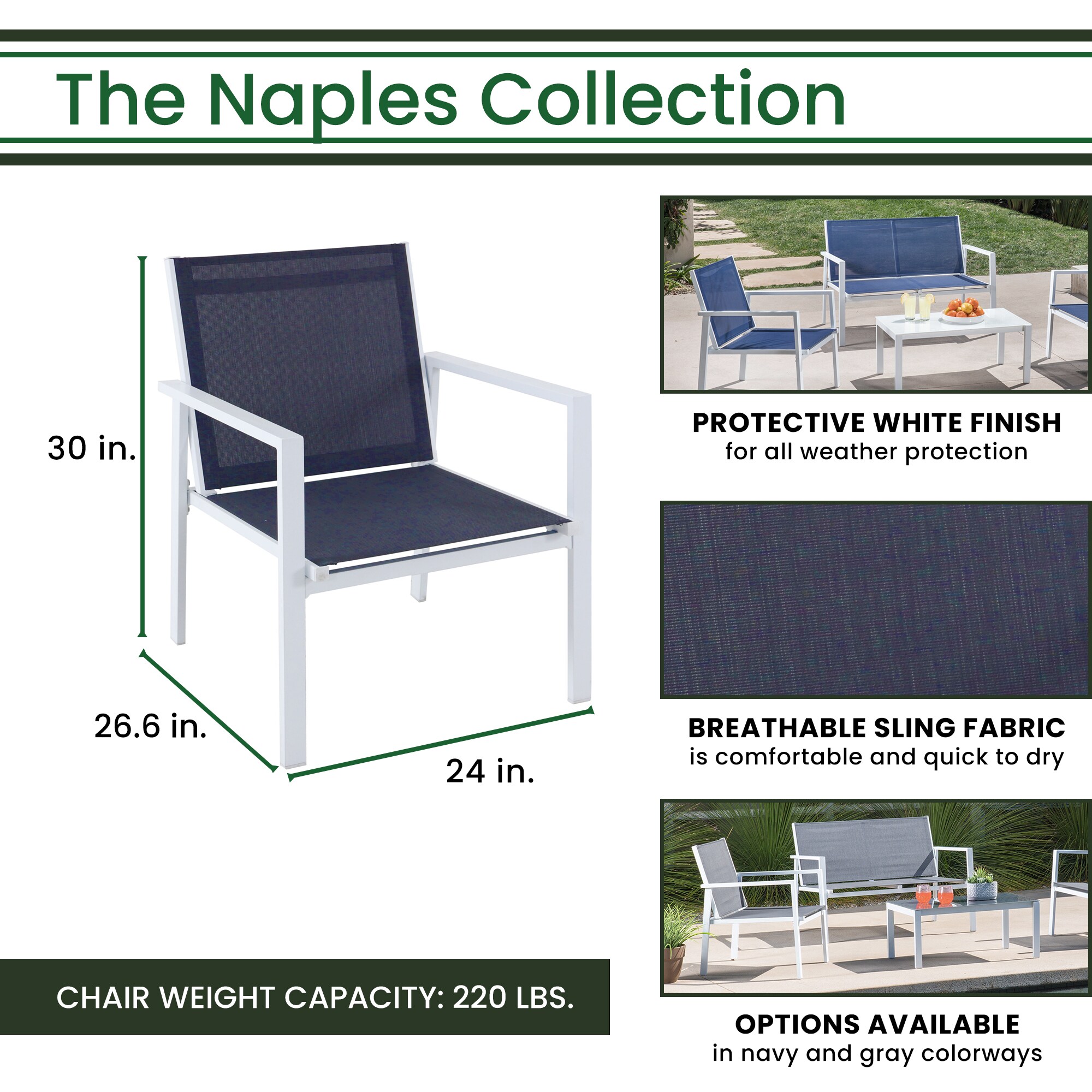 Hanover NAPLES4PC-WN Patio-Conversation-Sets - View #4