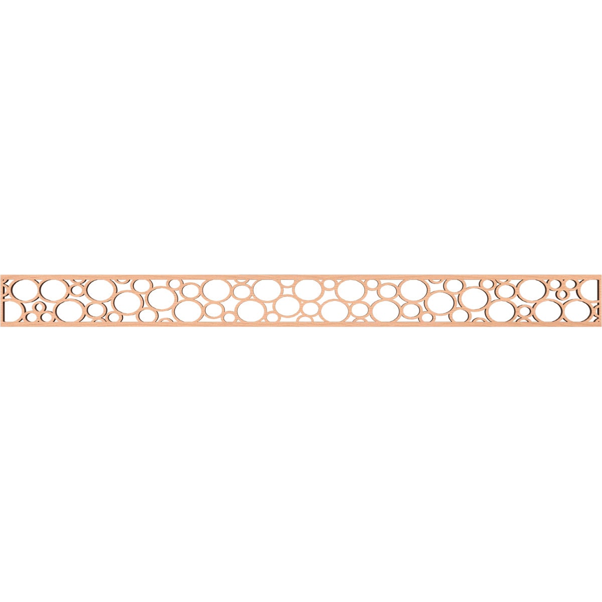 Ekena Millwork MLDB04X46HEMAL Hemingway Fretwork Flat Trim 4-in x 3.87-ft Alder Brown Unfinished 2155763 Pierced Wall Panel Moulding