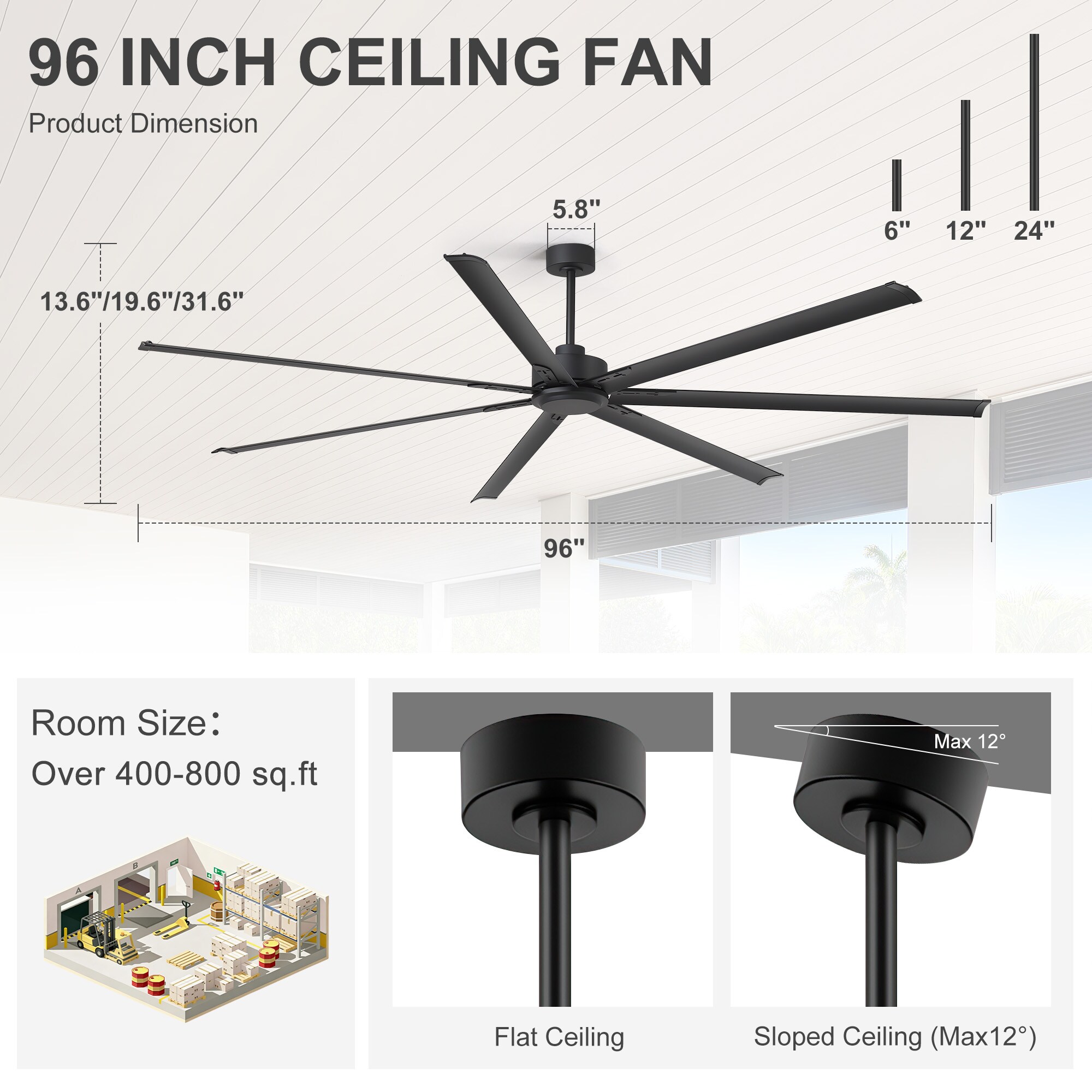 Airsurfer AS-29062-BK Ceiling-Fans - View #3
