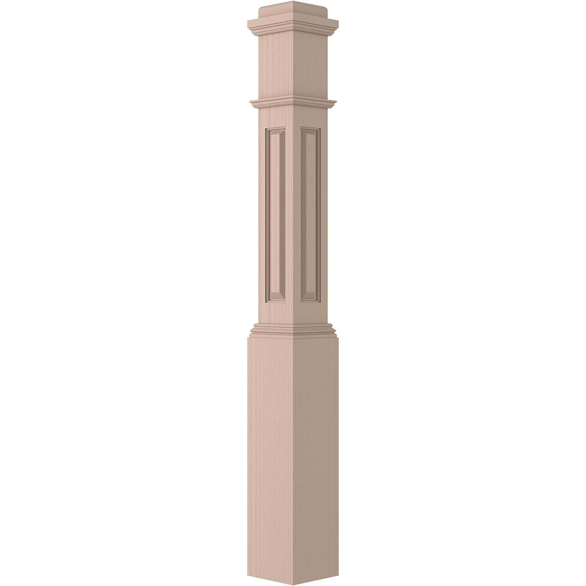 L.J. Smith Stair Systems LJRA-4091-M 6.25-in x 55-in Unfinished Maple Universal Stair Newel Post