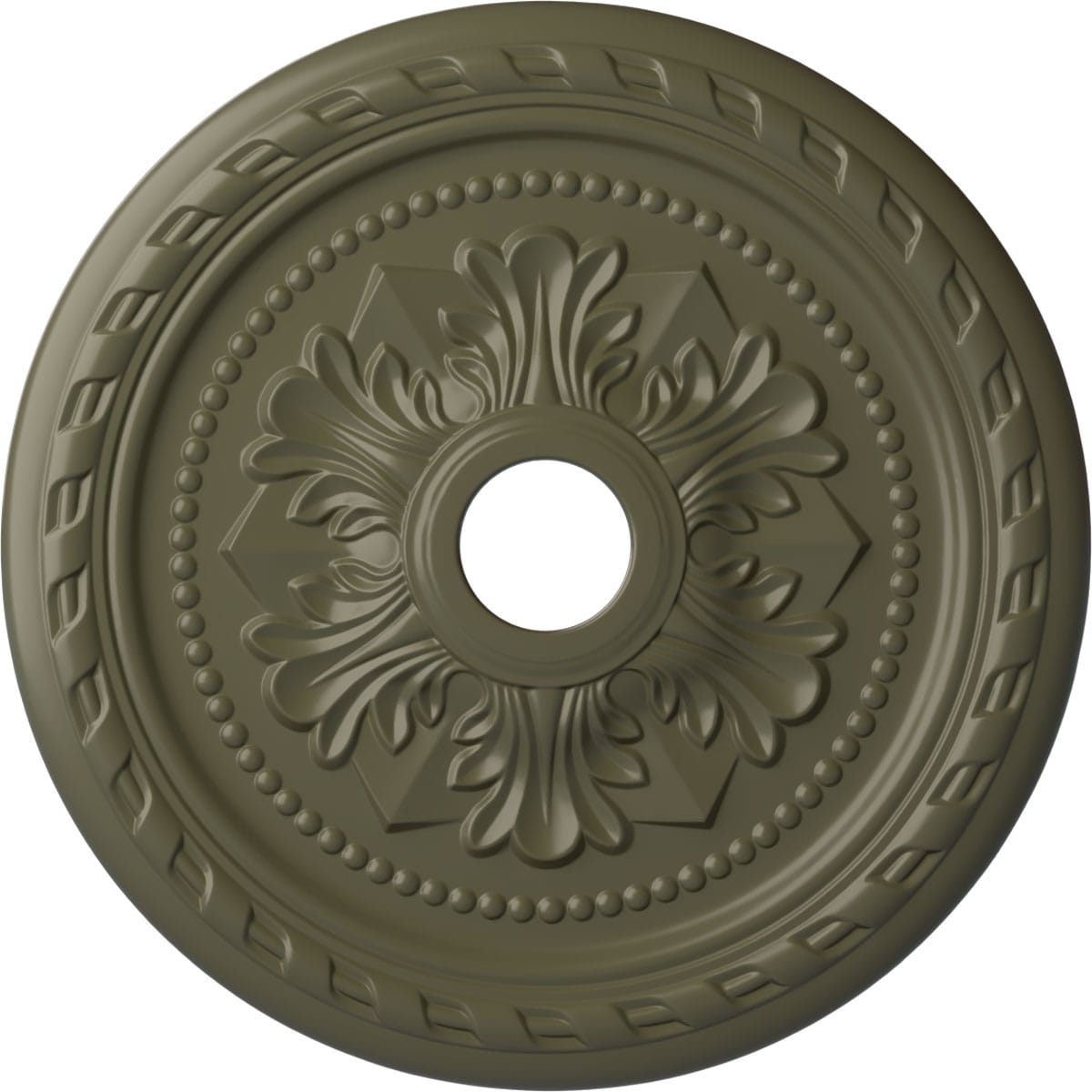 Ekena Millwork CM23PMPTF Palmetto 23.625-in W x 23.625-in L Painted Turtle Polyurethane Whole Ceiling Medallion