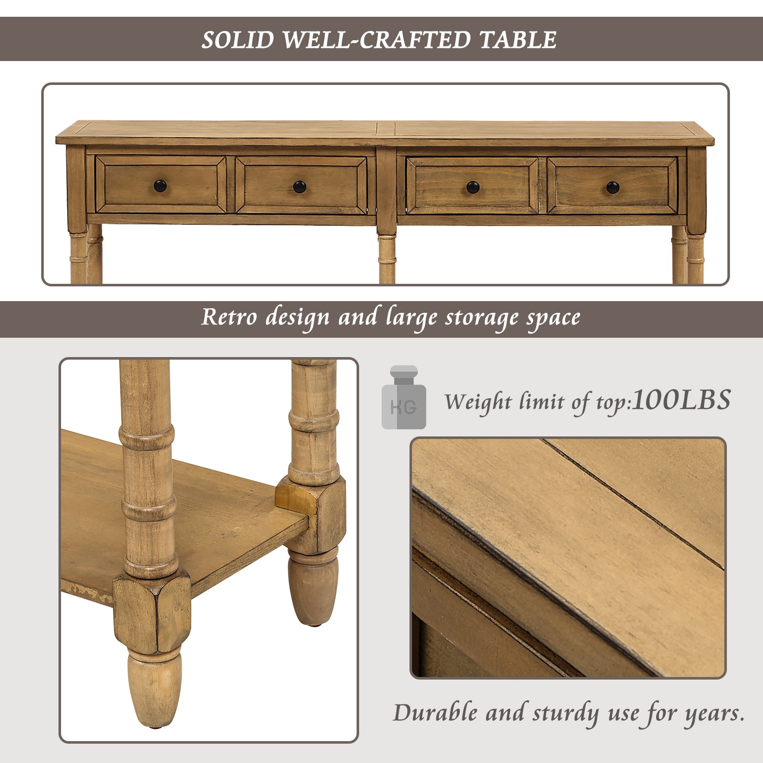 SINOFURN SYA010268WT Console-Sofa-Tables - View #8