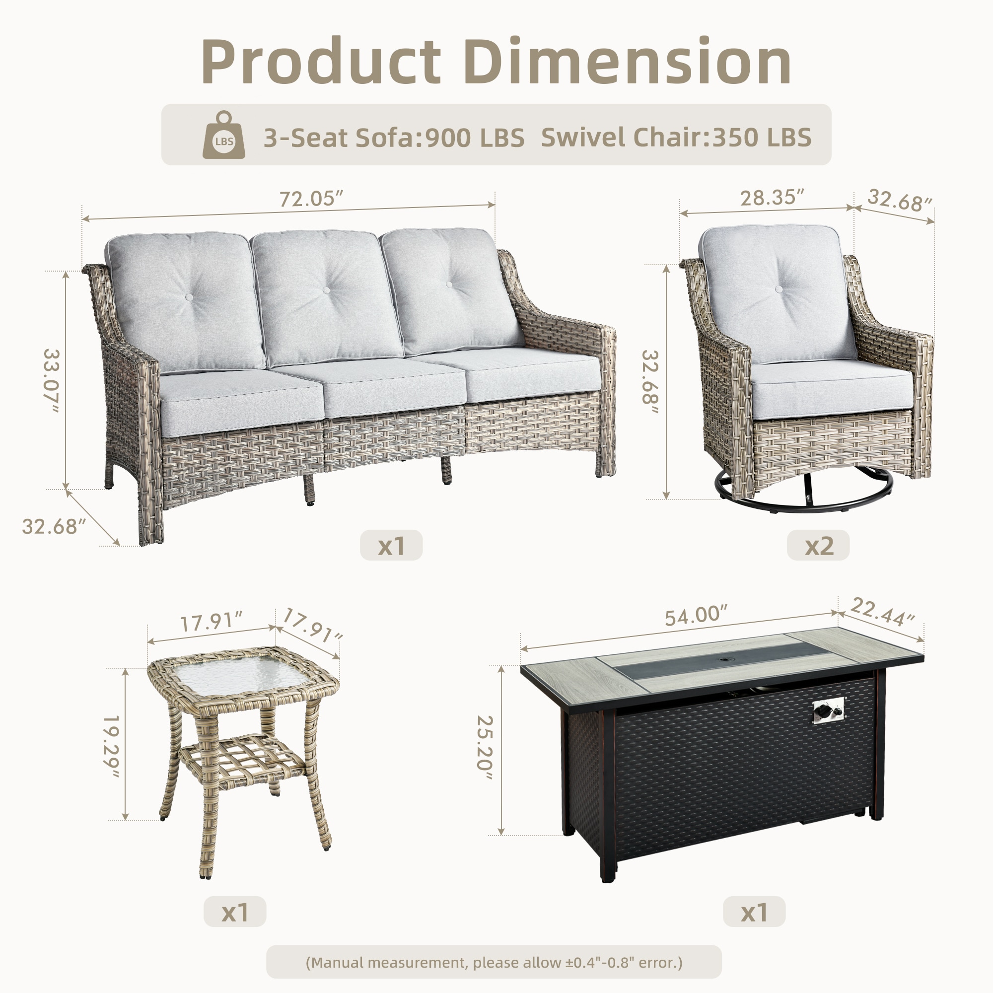 Ovios RFP5PD404Y Patio-Conversation-Sets - View #7