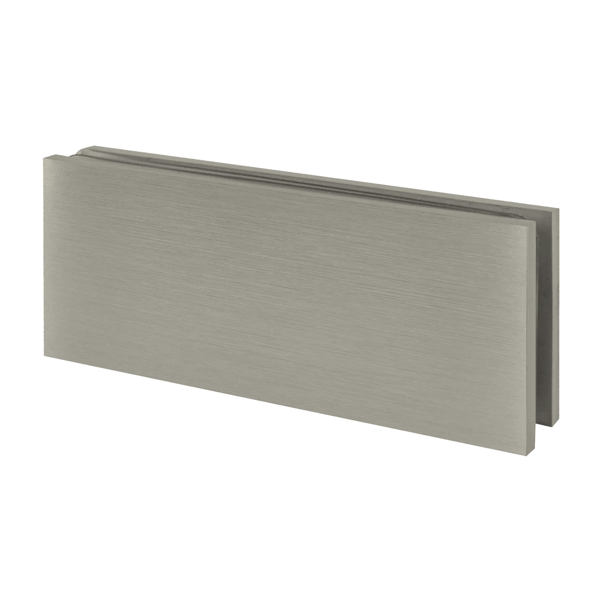 Brixwell  SGTG180BN Brushed Nickel Square 180 Degree Glass-to-Glass Clamp