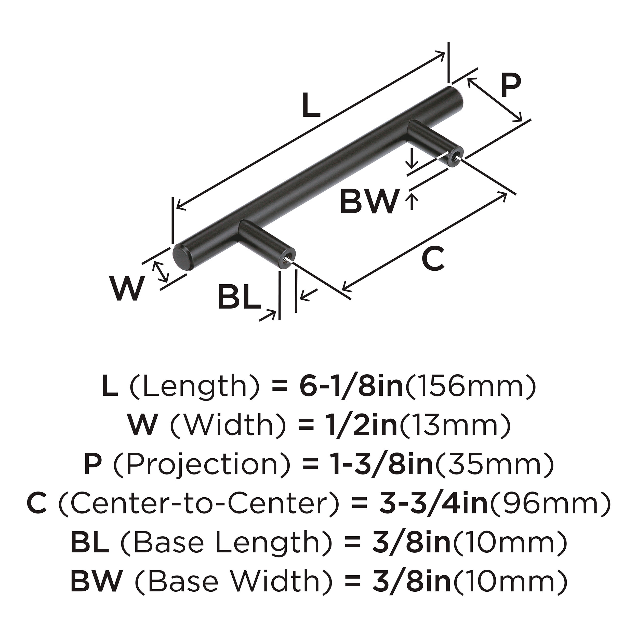 Amerock BP40516MB Cabinet-Pulls - View #5