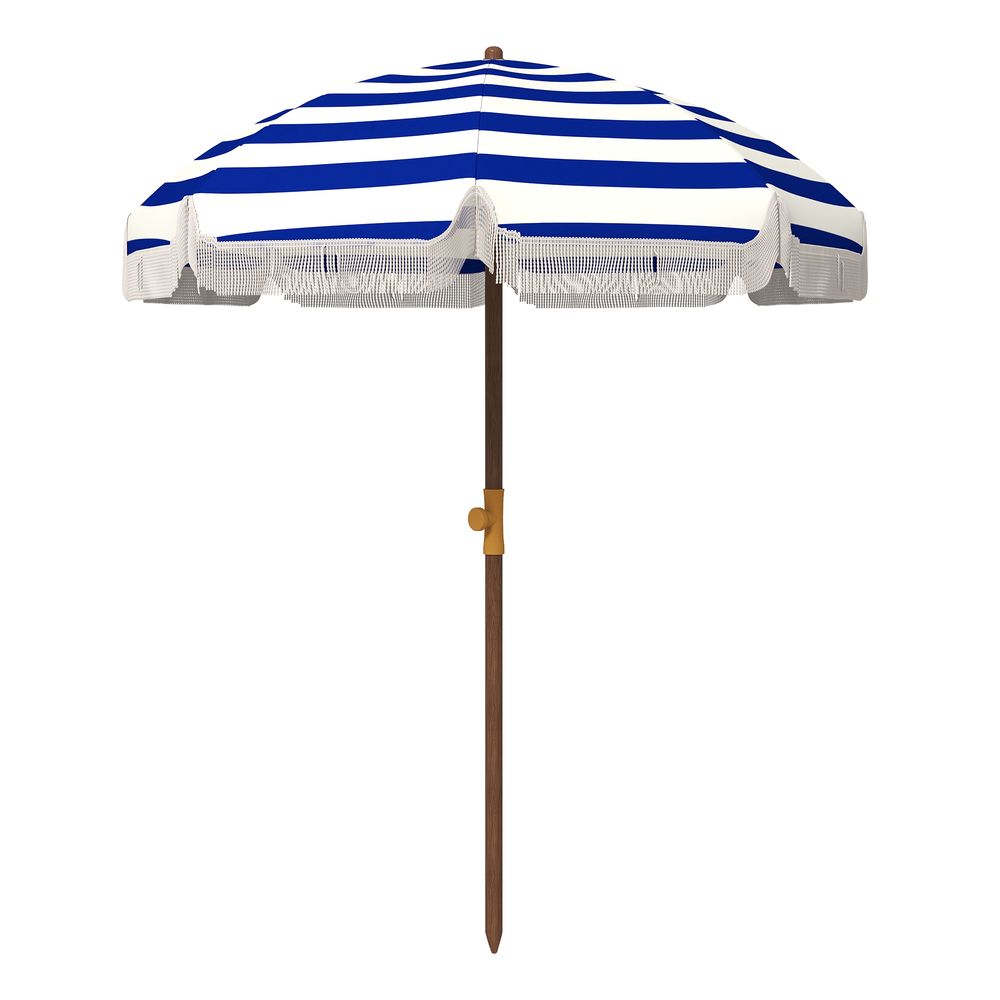 Blisstyle - Outsuy 6.2 Ich Portable Beach Umbrella Uv 40 Ruffled Outdoor Umbrella with Veted Caop...
