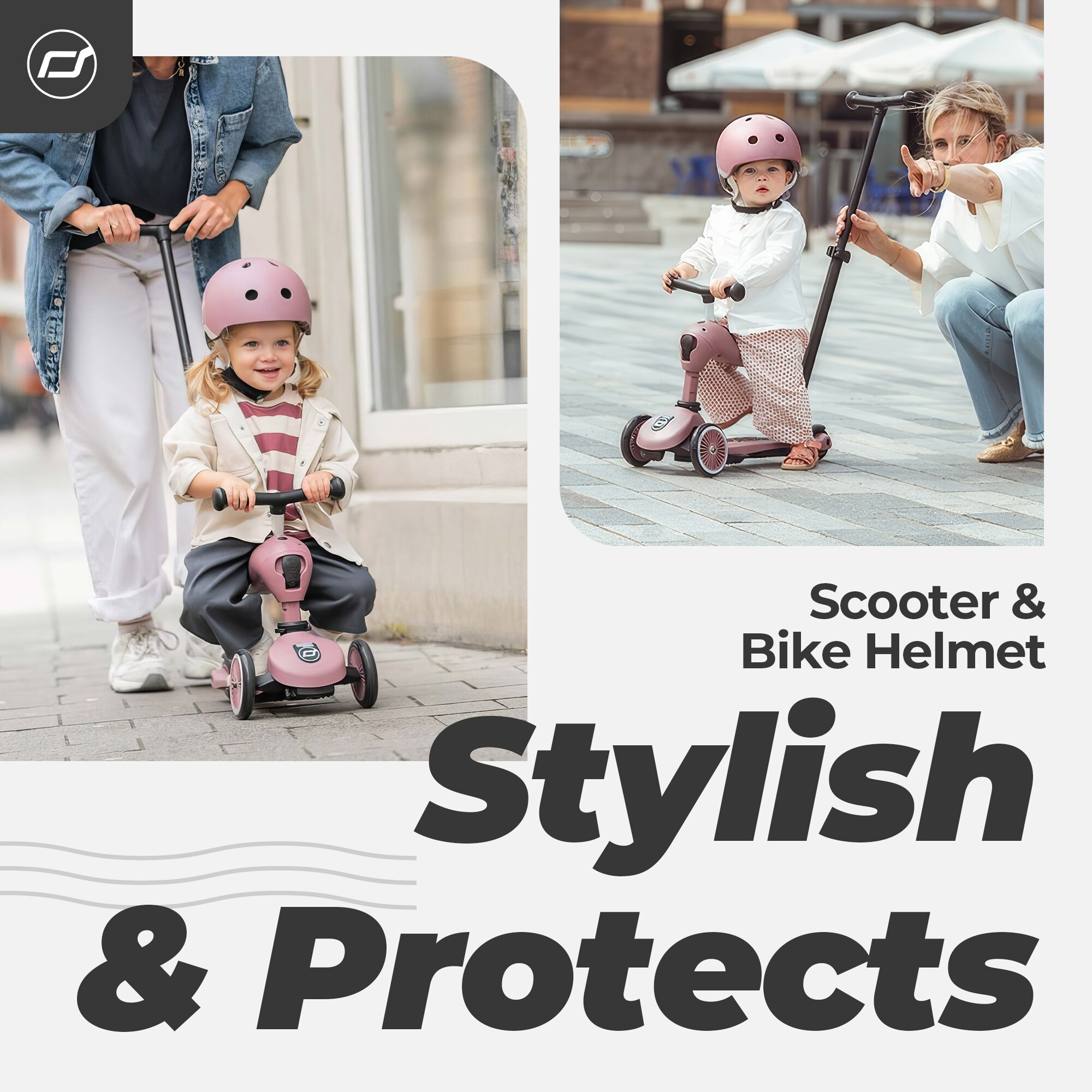 Scoot & Ride SRUS-HELM-S-ROSE Bike-Accessories - View #2