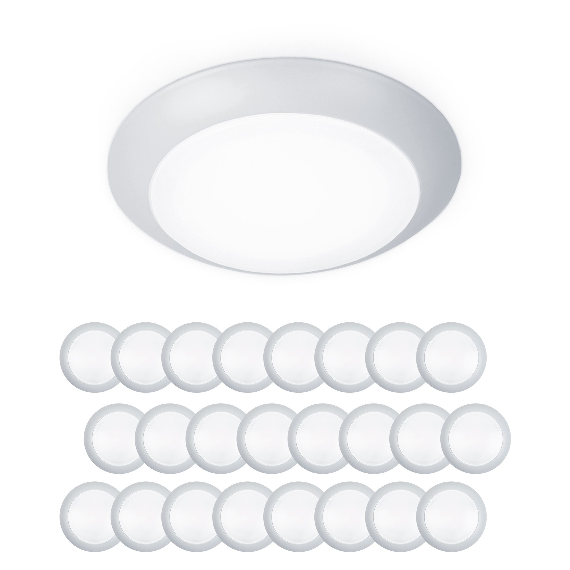 WAC Lighting FM-304-930-WT-24 Disc 1-Light White Flush Mount Light ENERGY STAR