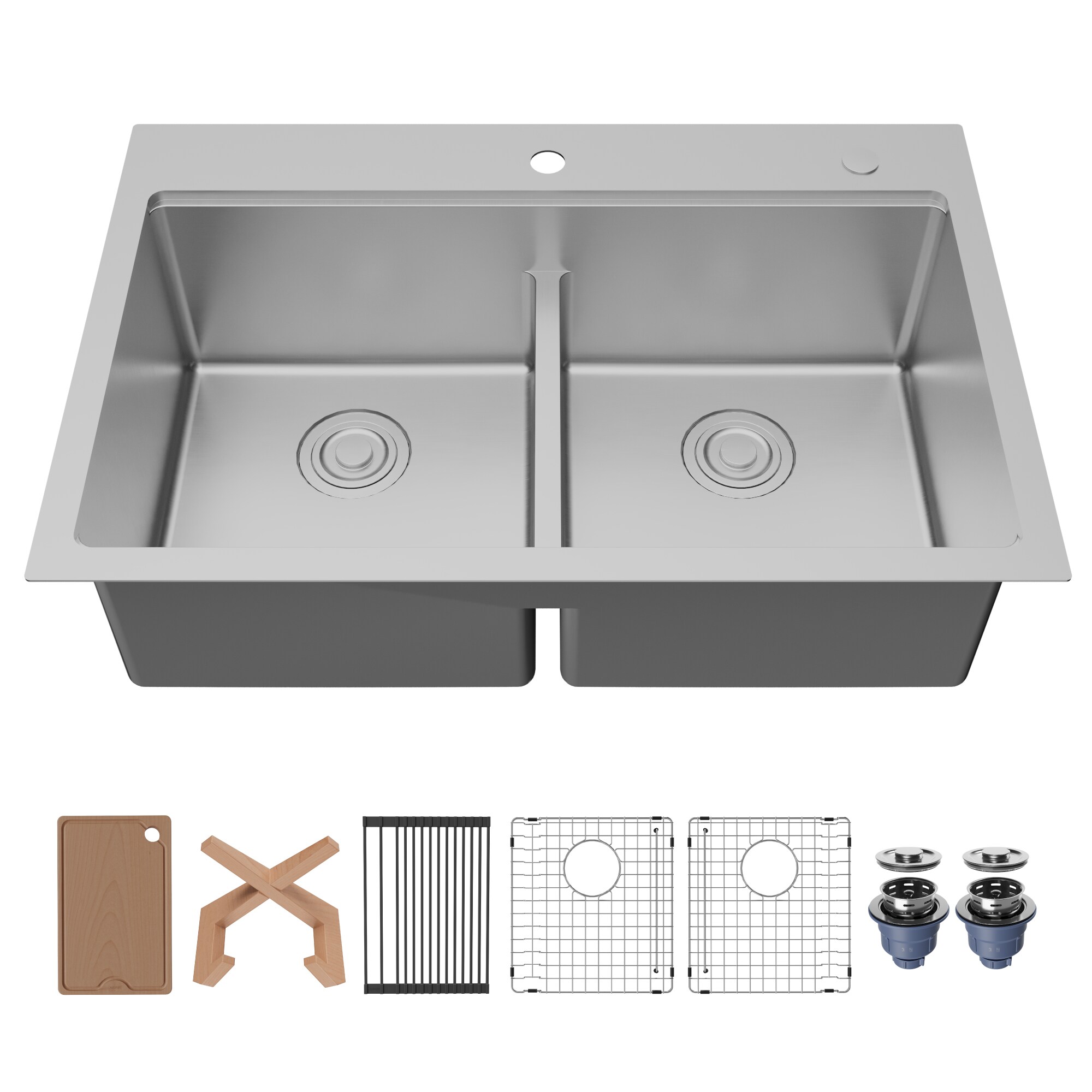 Karran WSTMDB3323-PK1 Kitchen-Sinks - View #2