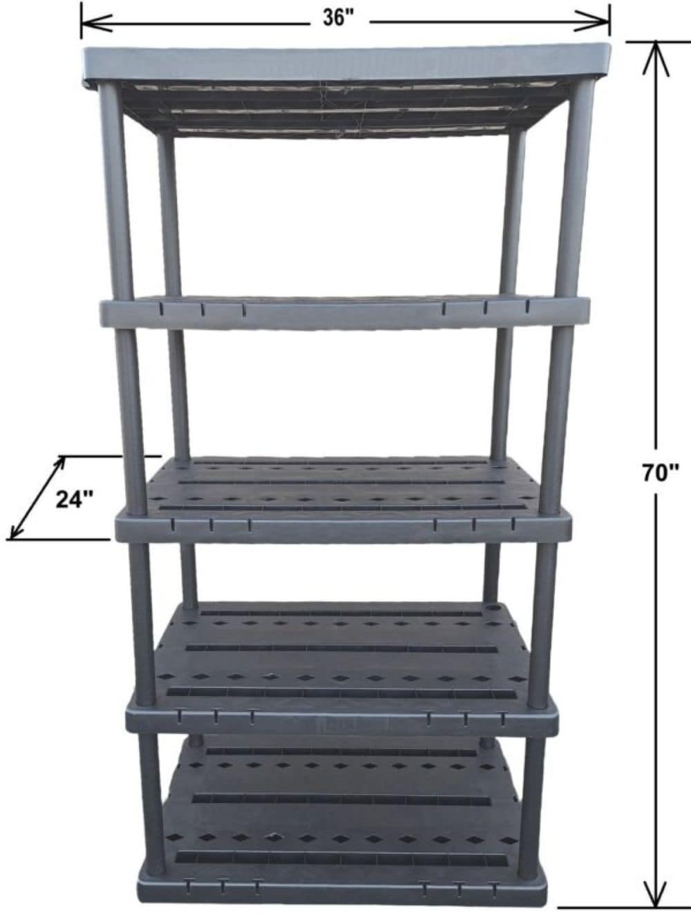 Doyle Shamrock Industries 24S-5T-14-B Free-Standing-Shelving - View #2
