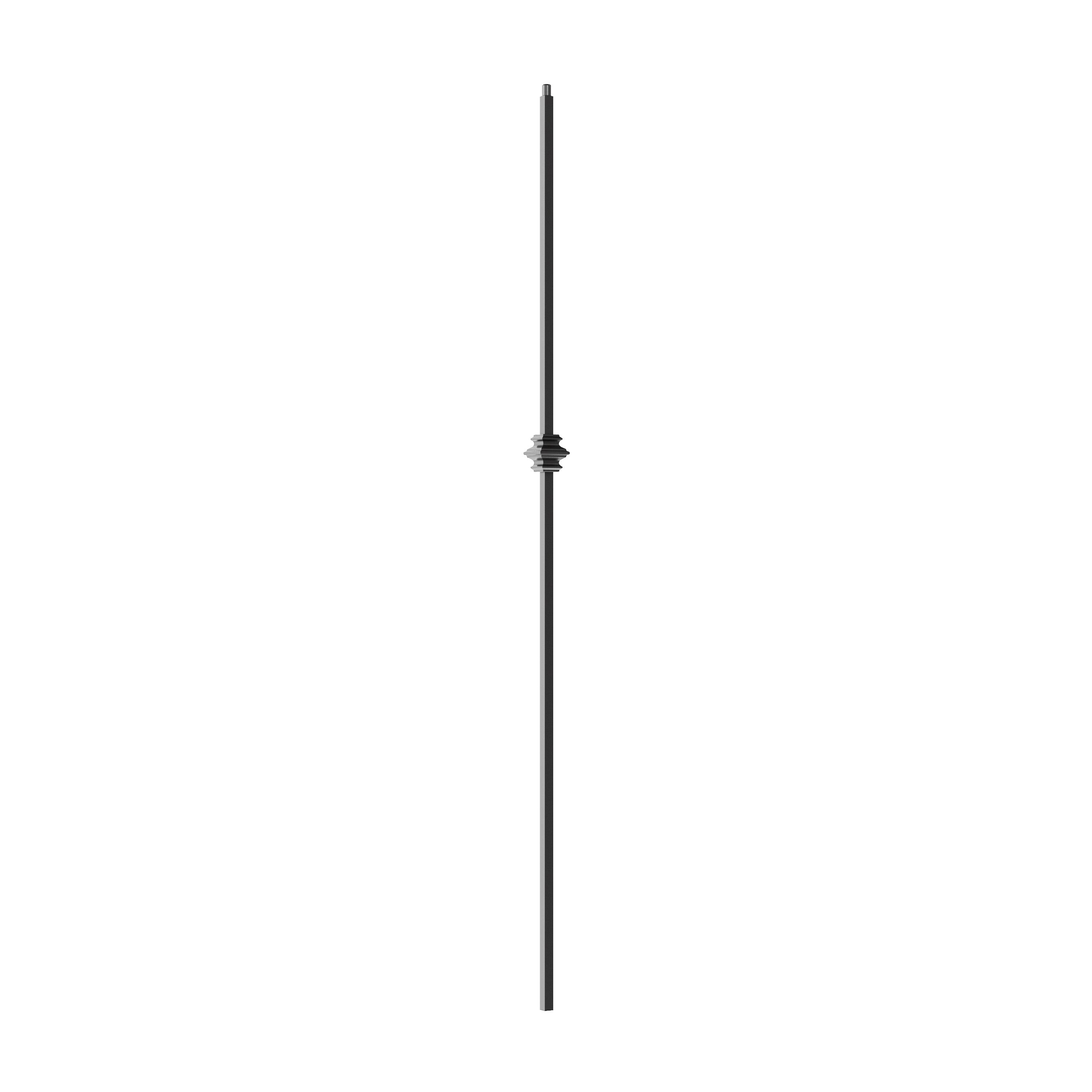Crown Heritage 4583701FB44 44-in x 1.625-in Satin Black Steel Pin Top Single Knuckle Stair Baluster