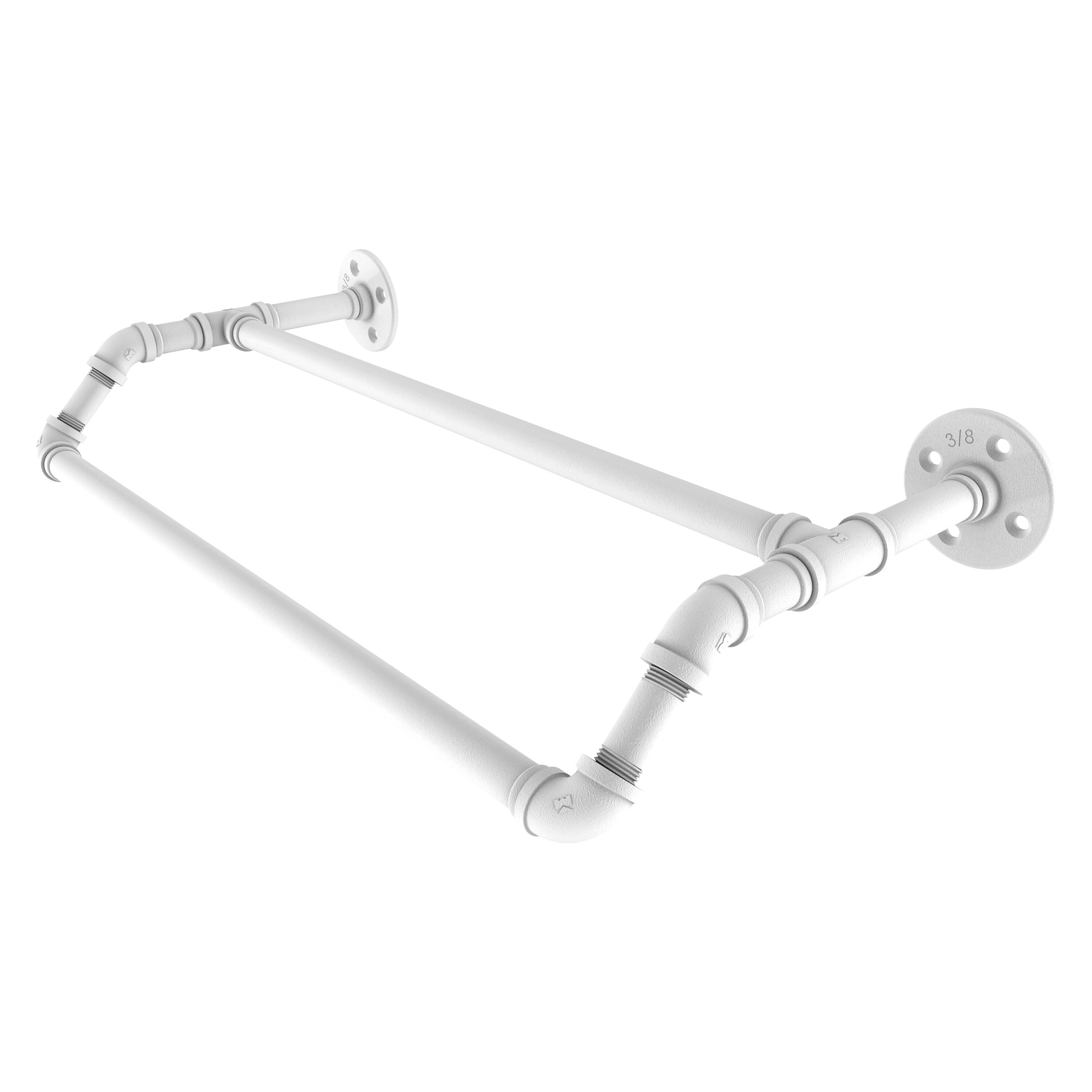 Allied Brass P-220-30-DTB-WHM Pipeline 30-in double Matte White Wall mount Double Towel Bar