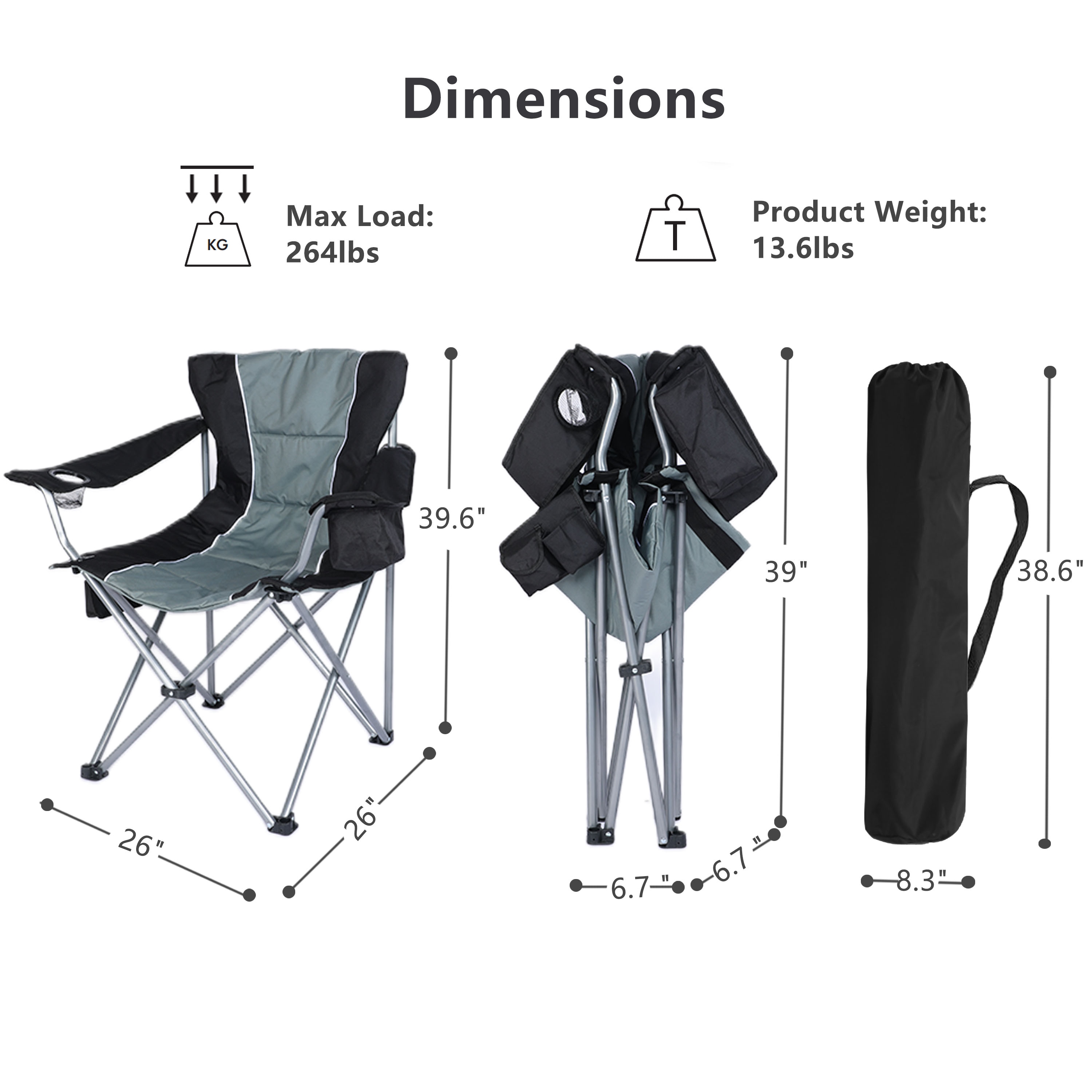 Mondawe MO-CCAC2435XBU1 Beach-Camping-Chairs - View #8