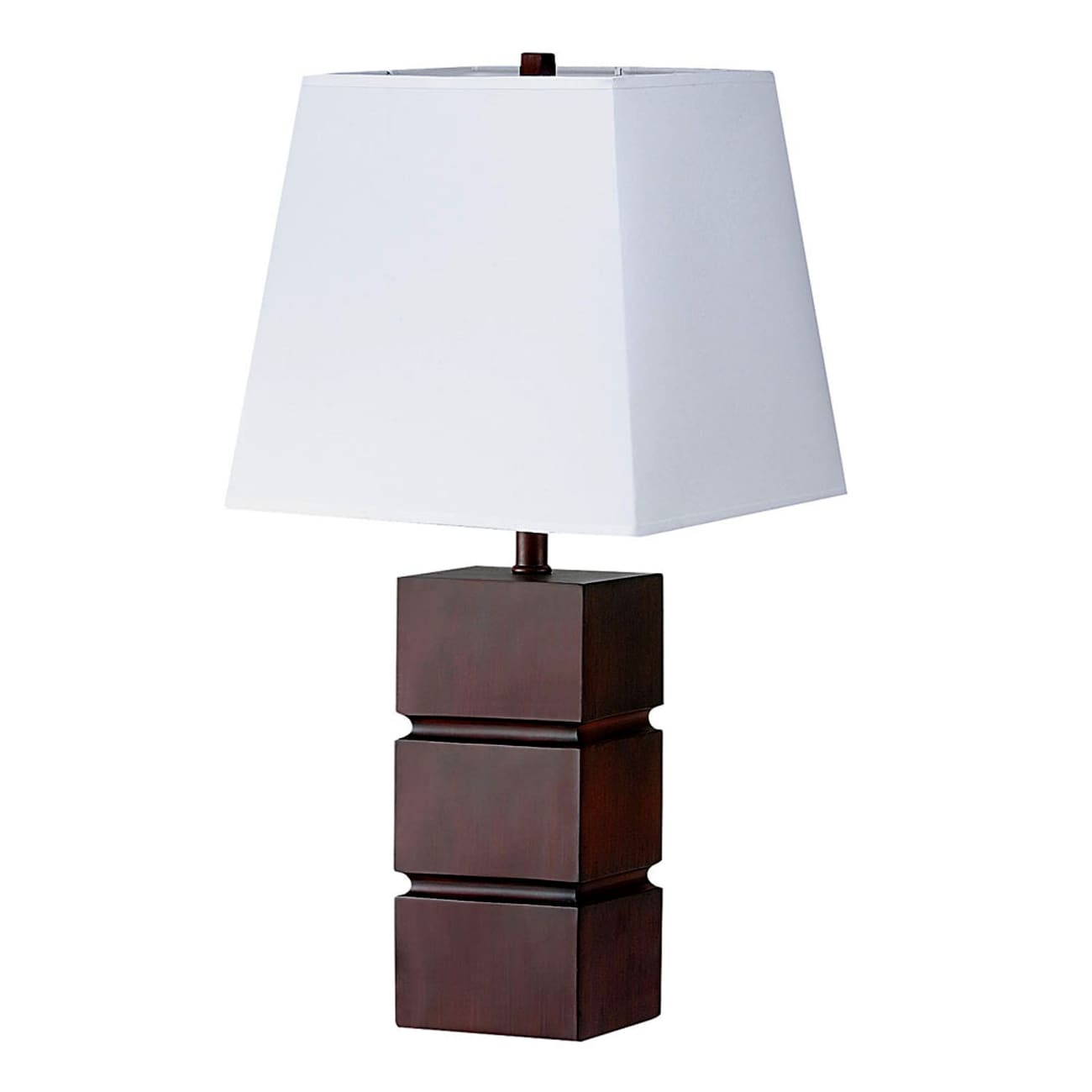HomeRoots 4000468469 27-in Brown Table Lamp with Fabric Shade