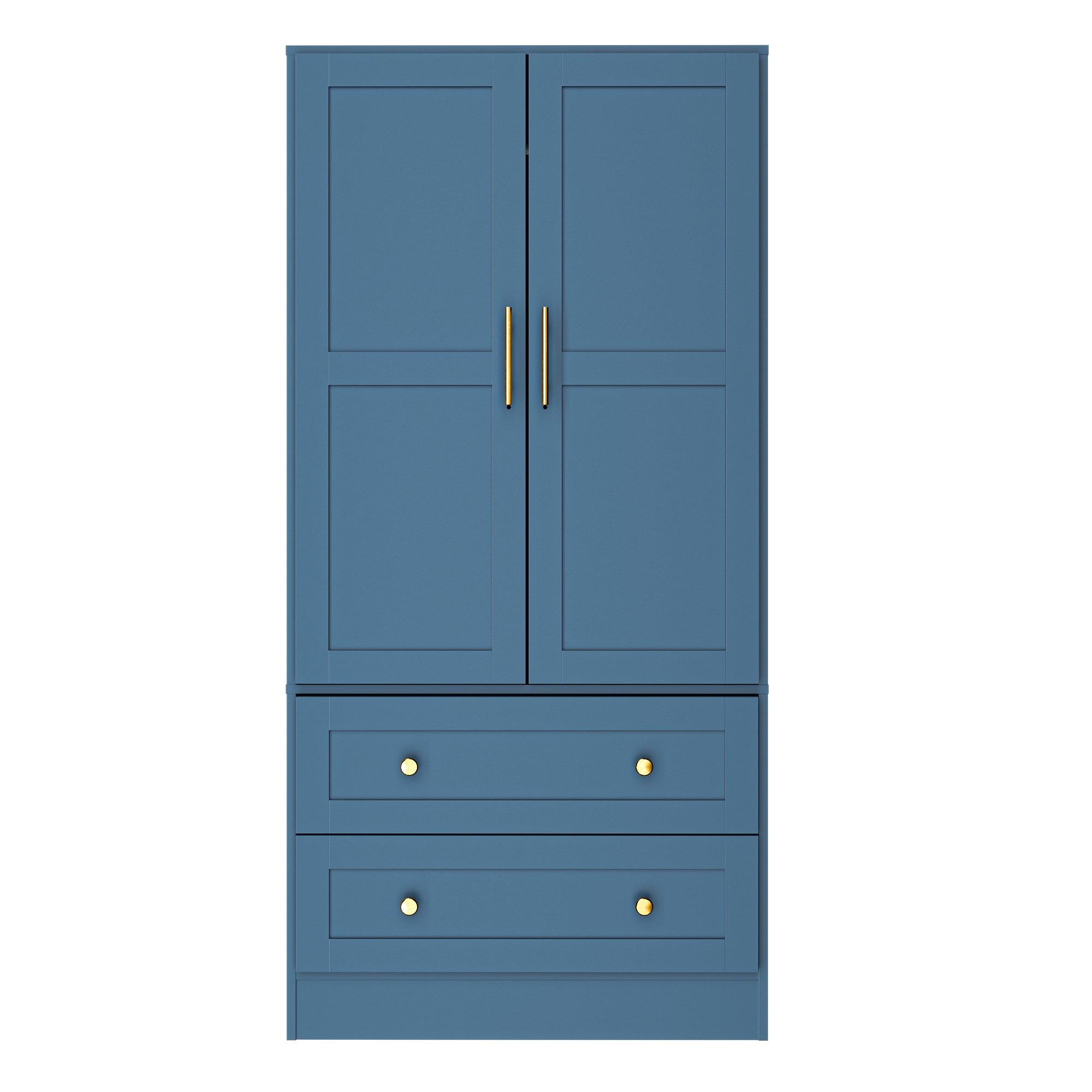 FurniFusion SF-R-YG-LLS 21.65-Inches W x 64.96-Inches H MDF Blue Freestanding Utility Storage Cabinet