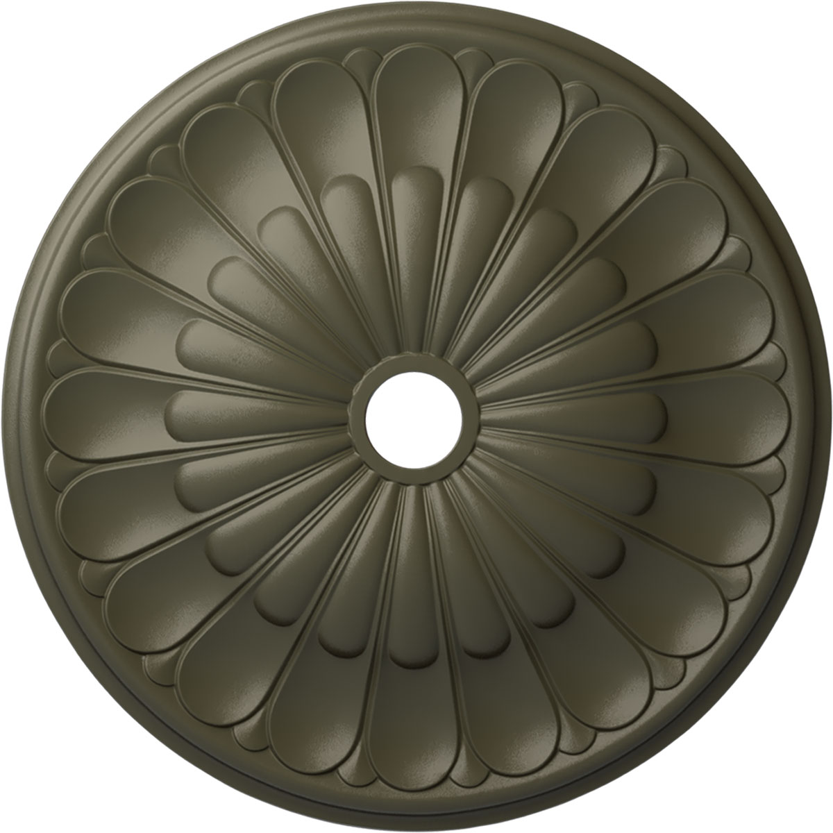 Ekena Millwork CM31GOWHF Gorleen 31.625-in W x 31.625-in L Painted Witch Hazel Polyurethane Whole Ceiling Medallion