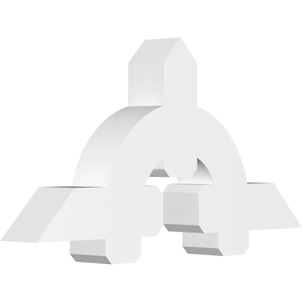 Ekena Millwork GBP048X24X0606ERI00 Ericson White PVC Gable bracket