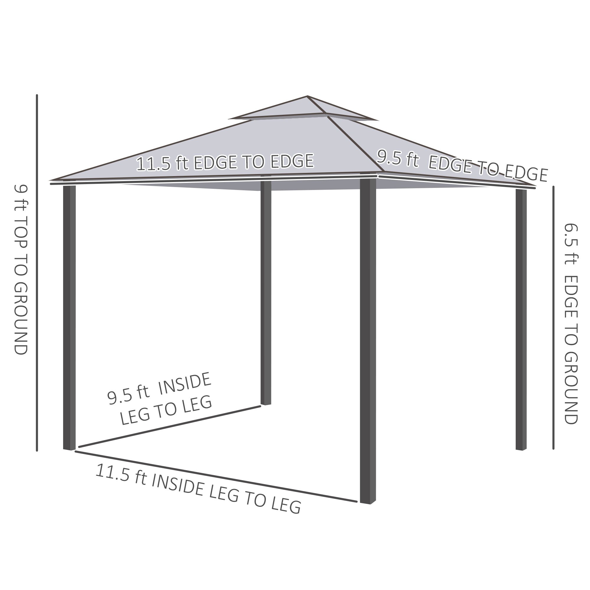 ToolCat BZ2-11-PW Wood-Resin-Gazebos - View #9
