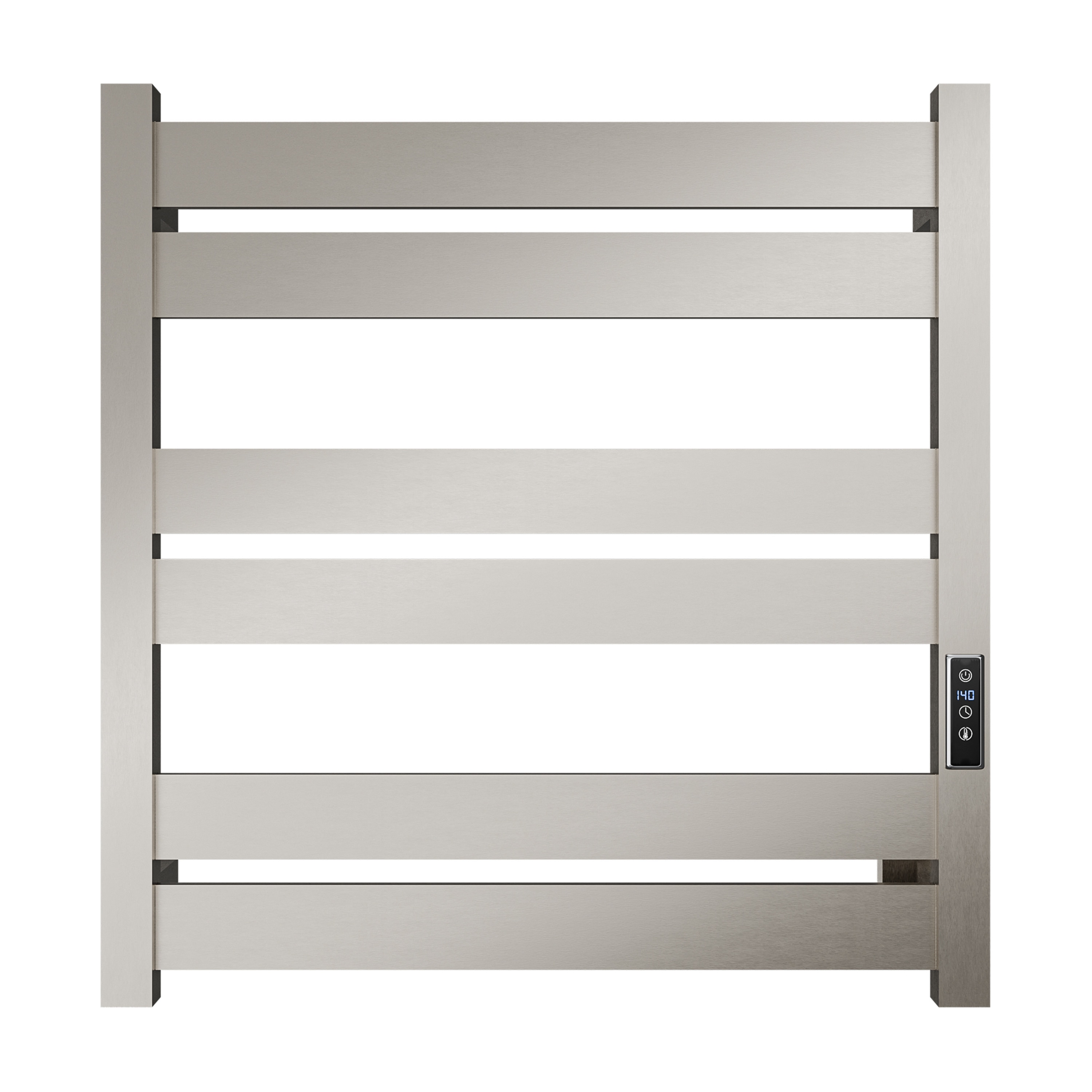 ANZZI Brushed nickel Plug-in Wall mount Towel Warmer 4.13-in x 21.0-in x 21.0-in #TW-AZ025BN