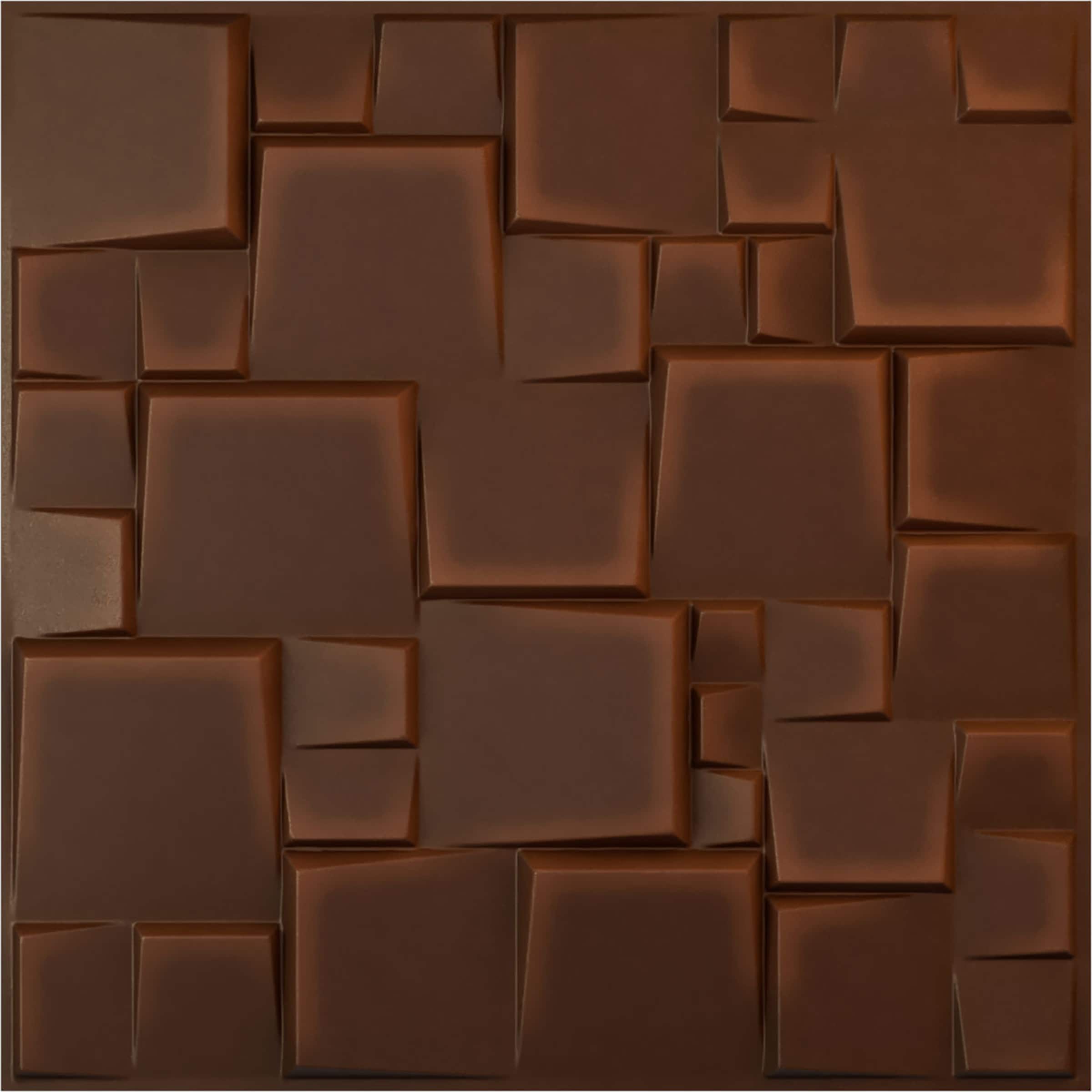 Ekena Millwork WP20X20MSDRU-CASE-12 19-5/8-in x 19-5/8-in Embossed Paintable/Stainable Red PVC Wall Panel ( 12 -Pack, Covers 32.04-sq ft )