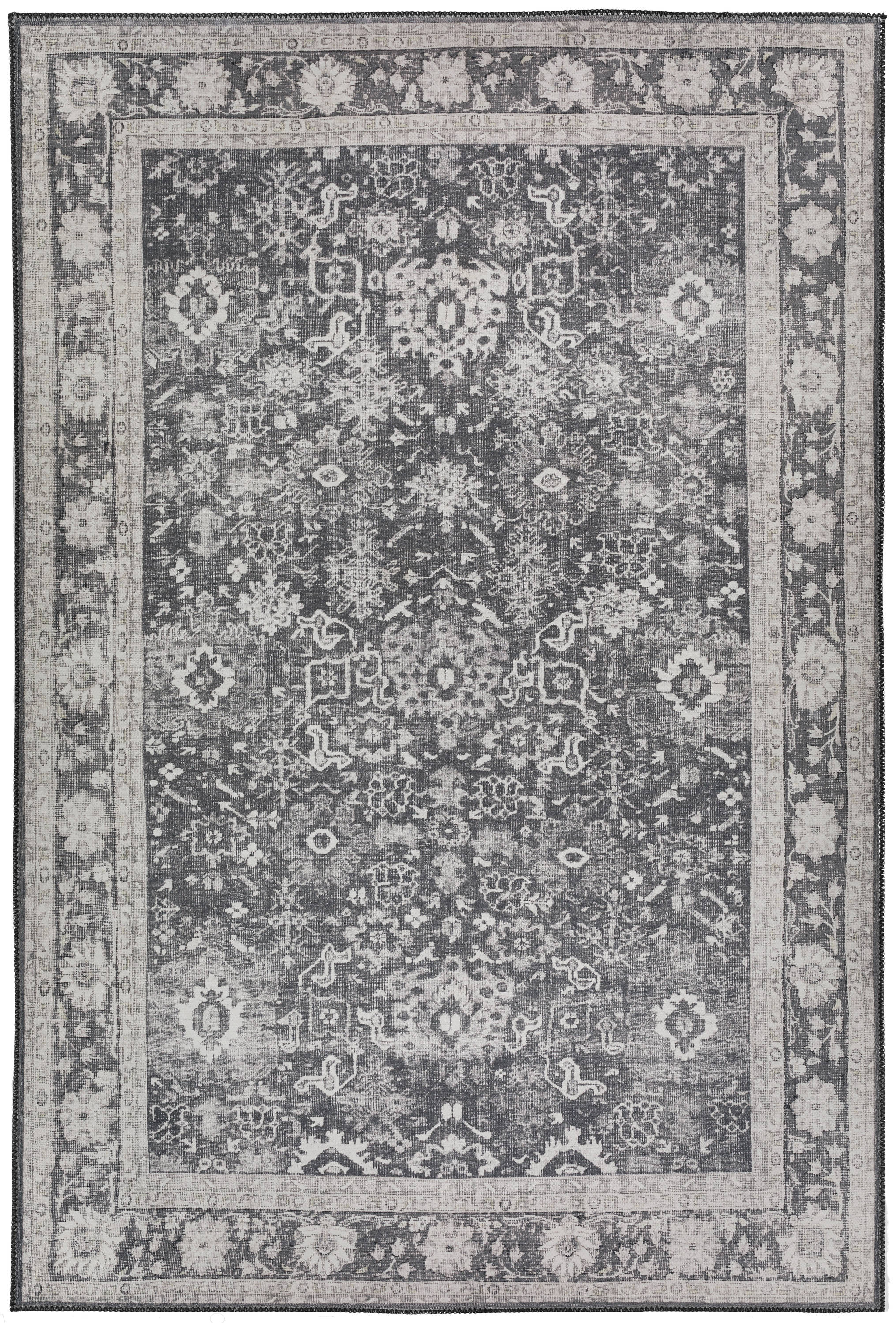 Addison Rugs AKE39GY3X5 Kensington 3 X 5 (ft) Gray Indoor Distressed/Overdyed Bohemian/Eclectic Area Rug
