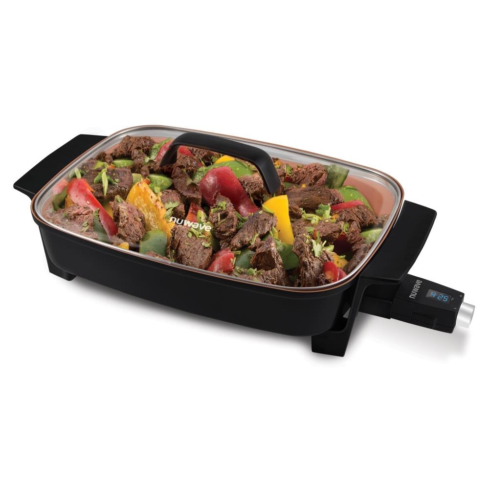 Large Capacity Nonstick Electric Skillet - Serves 4 to 6 People (16 inch) 