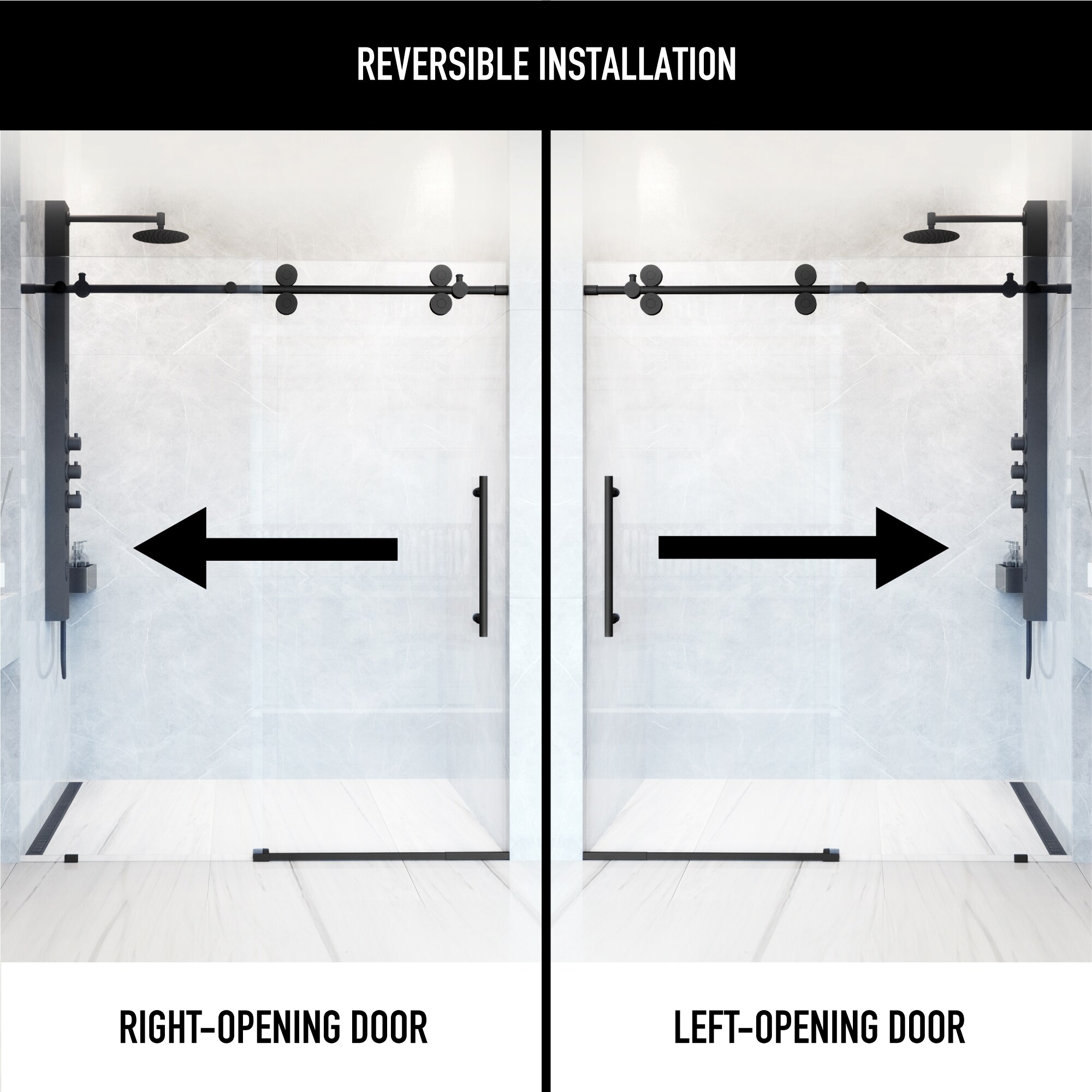 VIGO VG6041MBLM6074 Shower-Doors - View #4