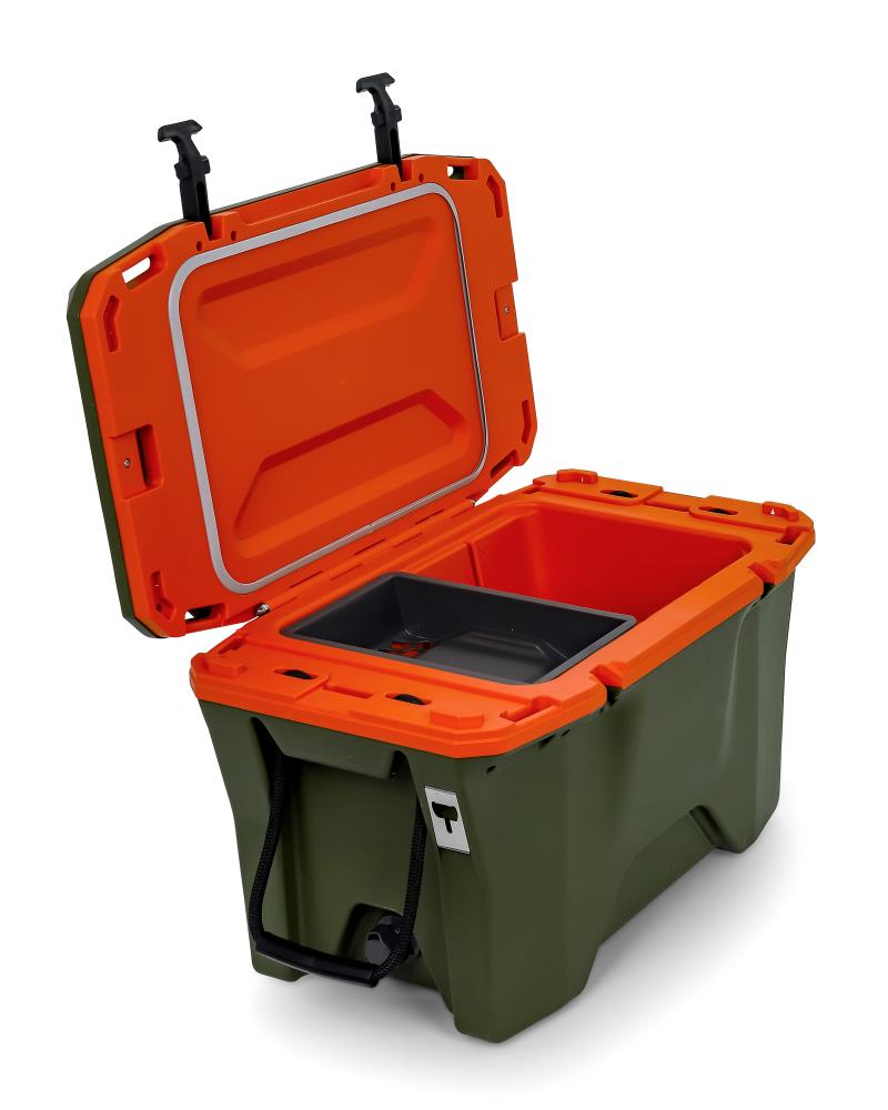 CAMCO Currituck Olive/Orange 30-Quart Insulated Chest Cooler in