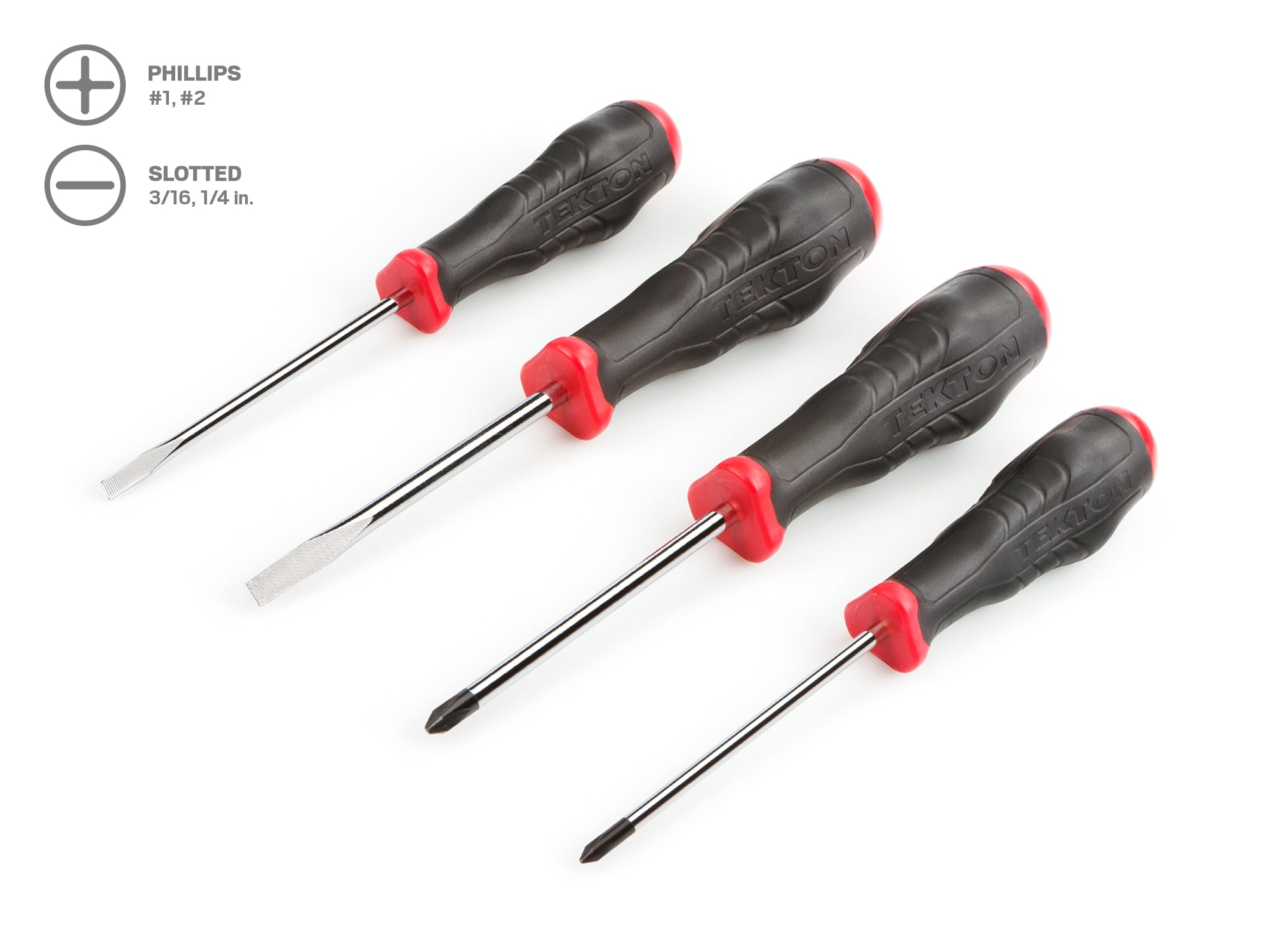 TEKTON DRV43004 4-Piece Screwdriver Set