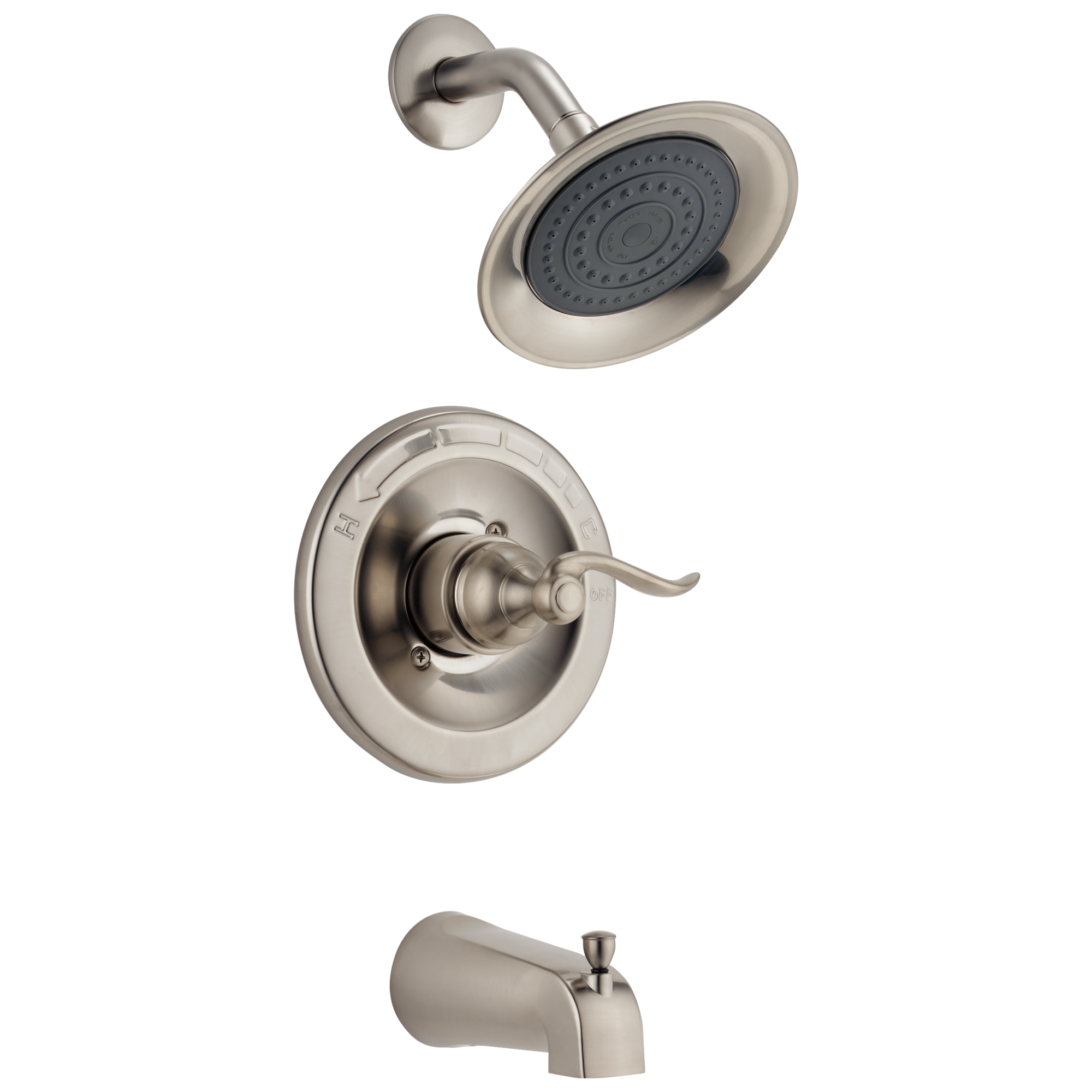 Delta BT14496-SS Windemere Stainless 1-handle Single function 6.0-in Round Bathtub and shower Faucet