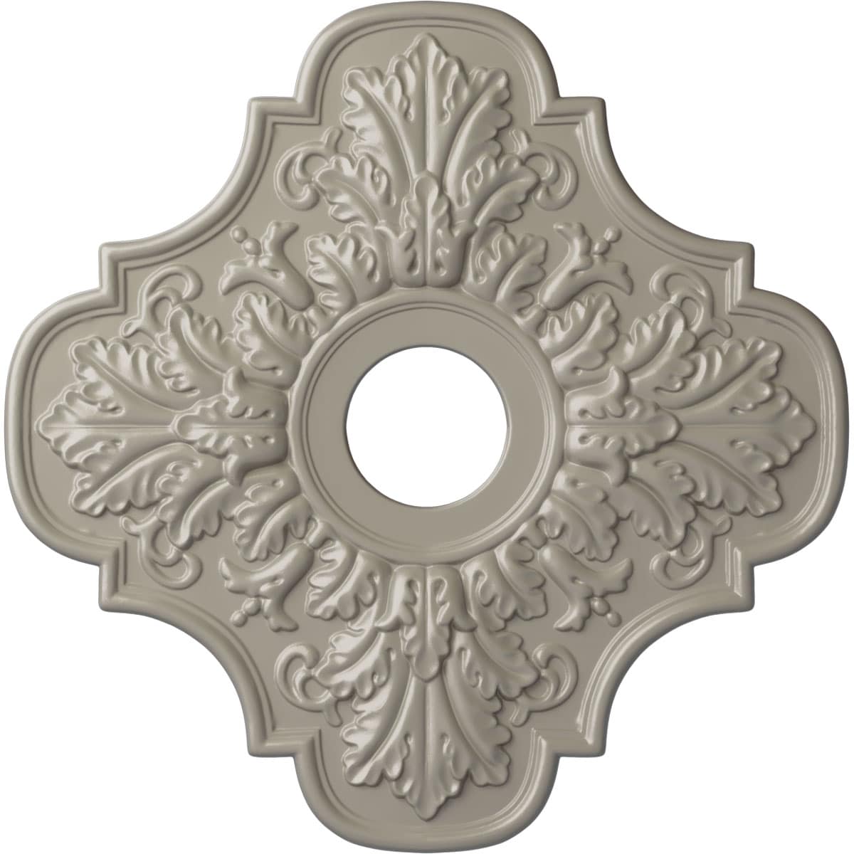 Ekena Millwork CM17PEPWS Peralta 17.75-in W x 17.75-in L Painted Pearl White Polyurethane Whole Ceiling Medallion