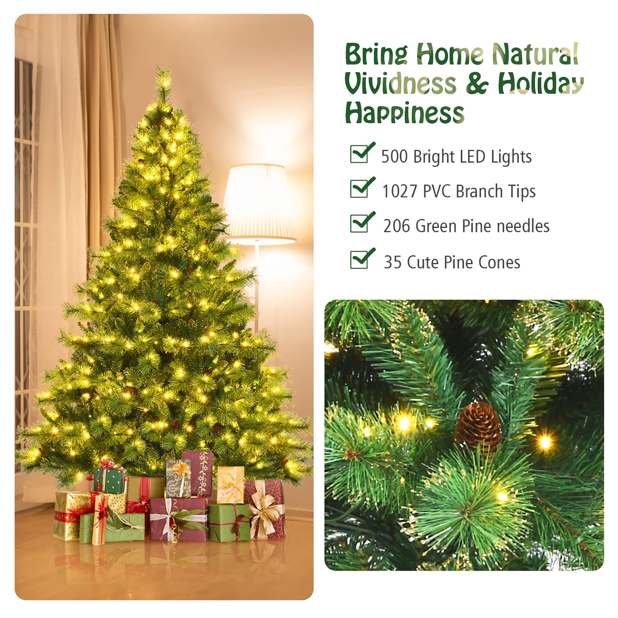 Costway CM23498US Artificial-Christmas-Trees - View #4