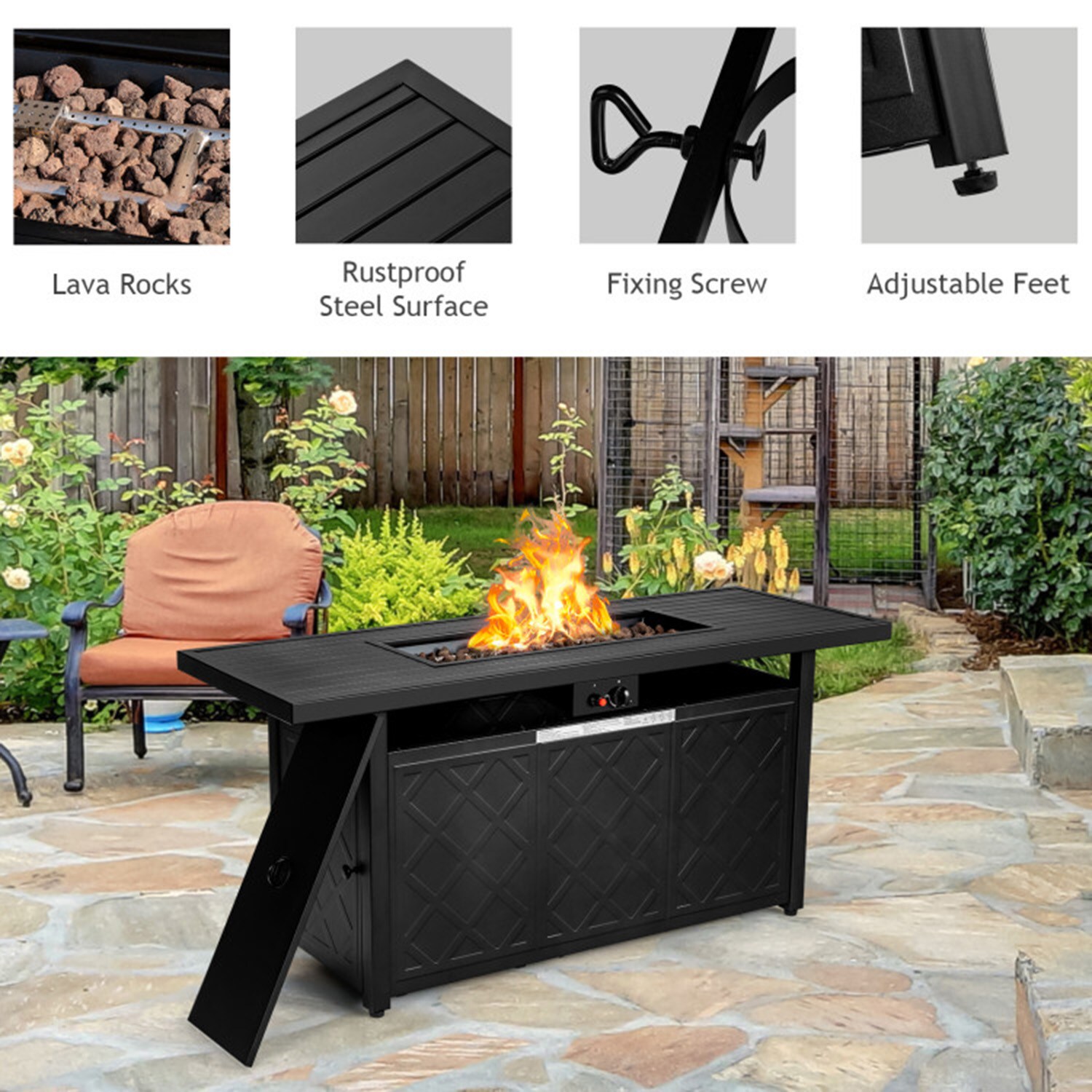 Dimakai DK-NP10210USBK Outdoor-Gas-Firepits - View #8