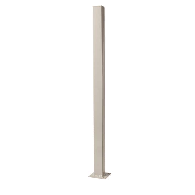 2 In X 2 In W X 3 Ft H White Galvanized Steel Universal Fence Post In The Metal Fence Posts Department At Lowes Com