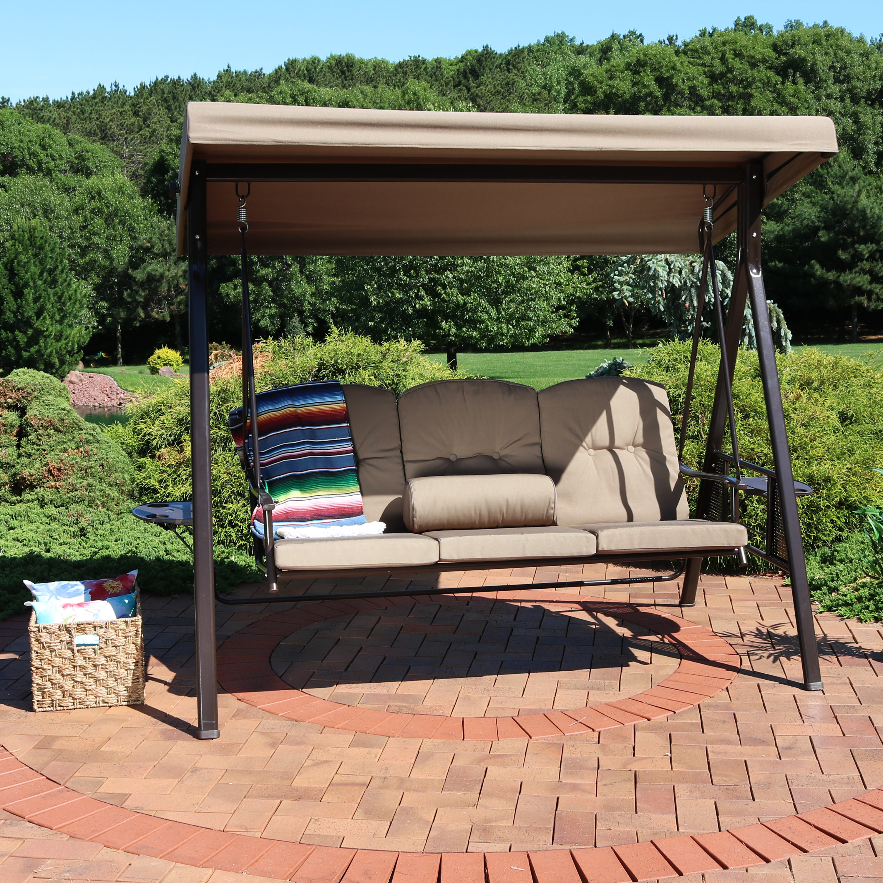 patio swing side table