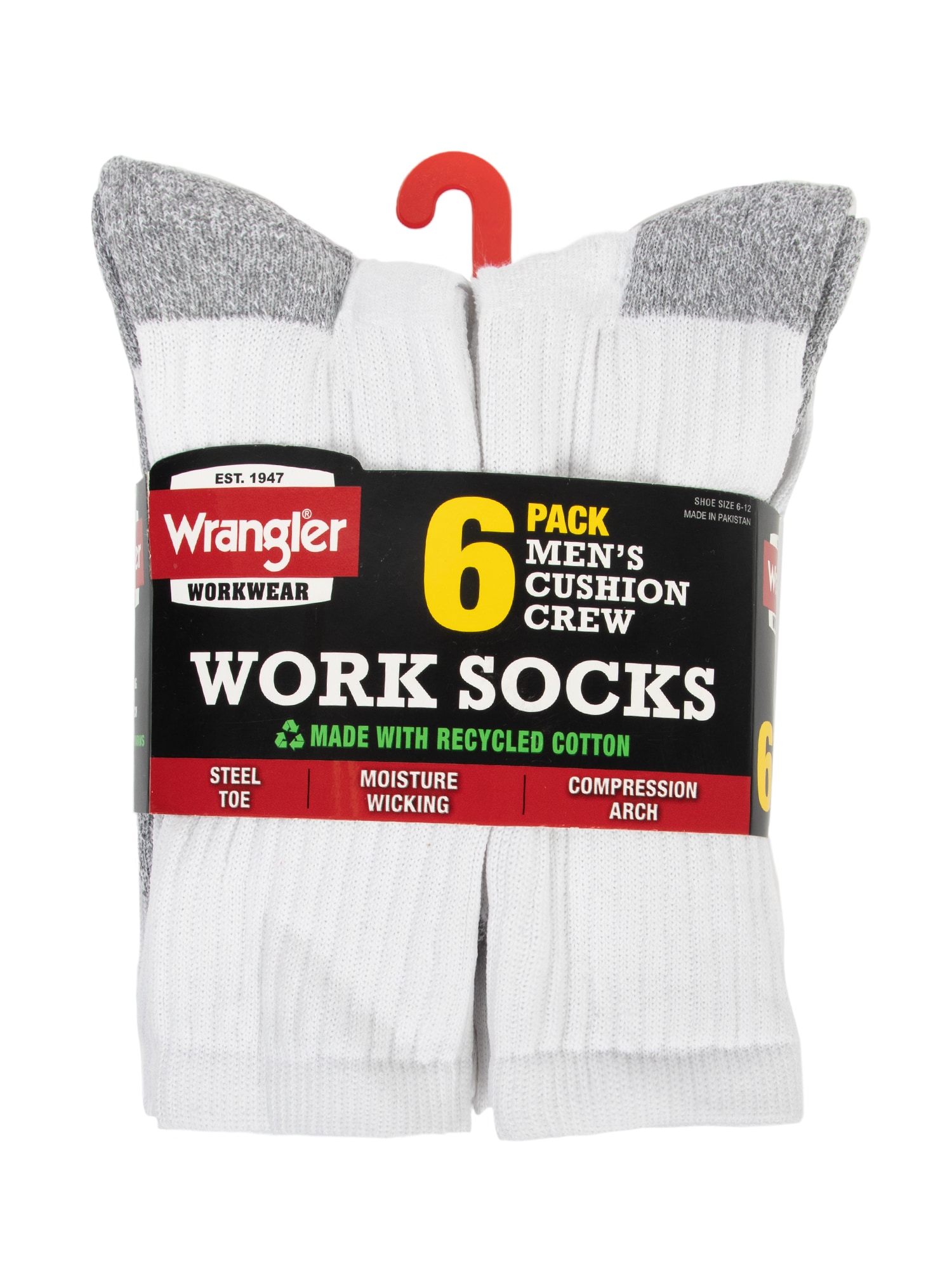 Men's Wrangler Cushioned Crew Socks (6-Pack)