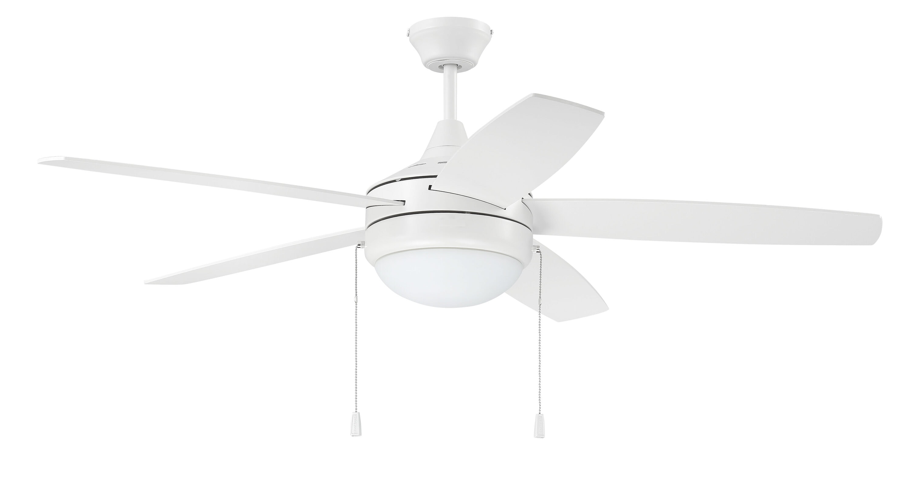 Craftmade EPHA52W5 Phaze 52-in White with White Blades Ceiling Fan With Light ( 5 -Blade )