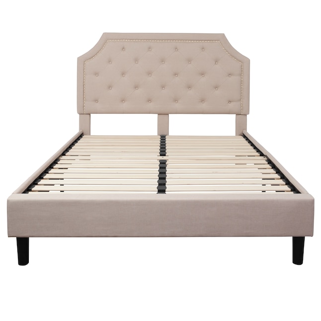 Flash Furniture Brighton Beige Queen Upholstered Platform Bed in the ...