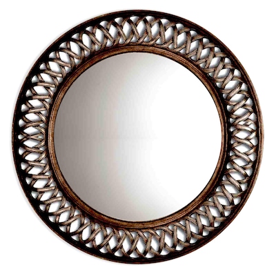 Style Selections 30 In W X H, Brushed Bronze Round Mirror