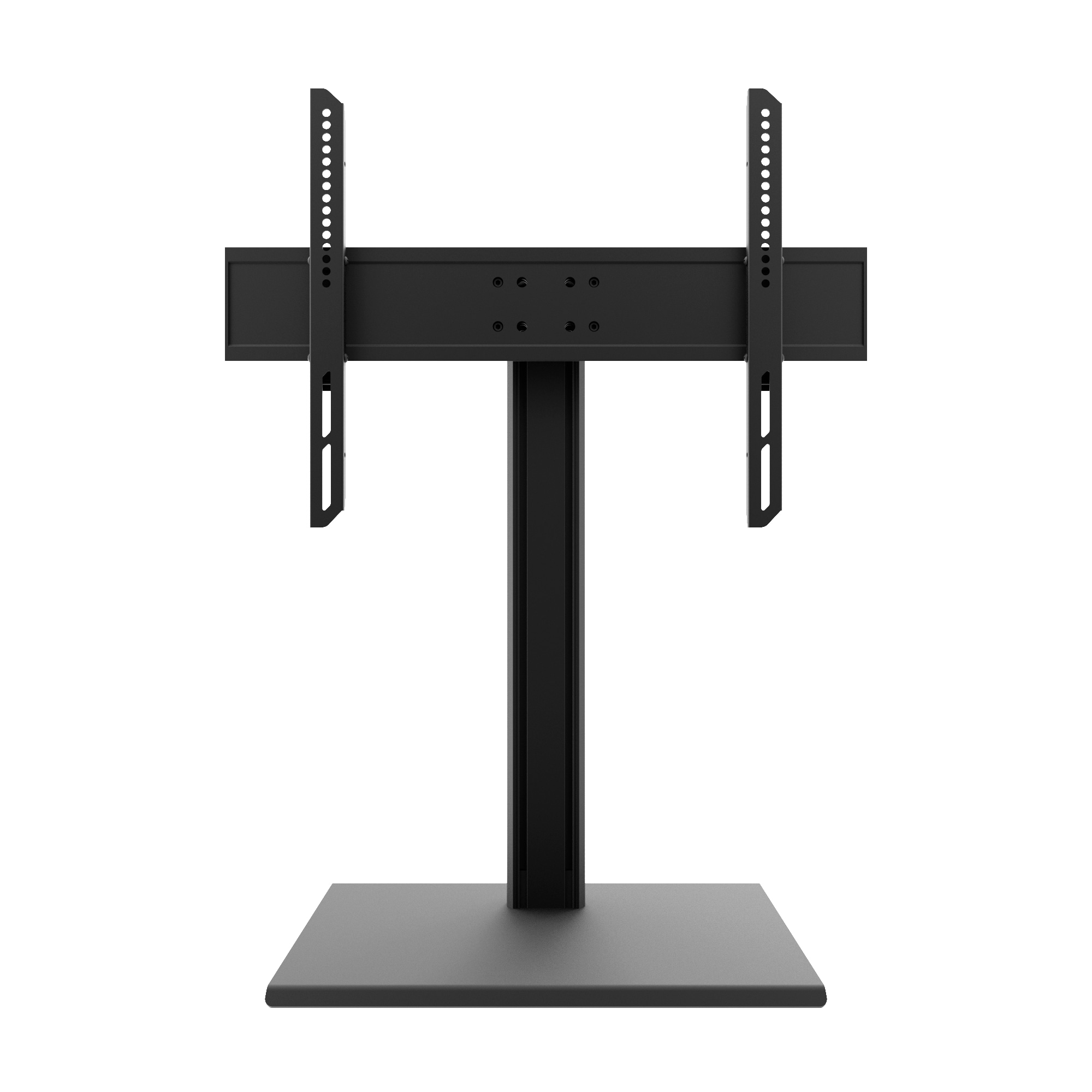Adjustable Swivel 25.6" Black Desktop TV Stand for 37"-65"