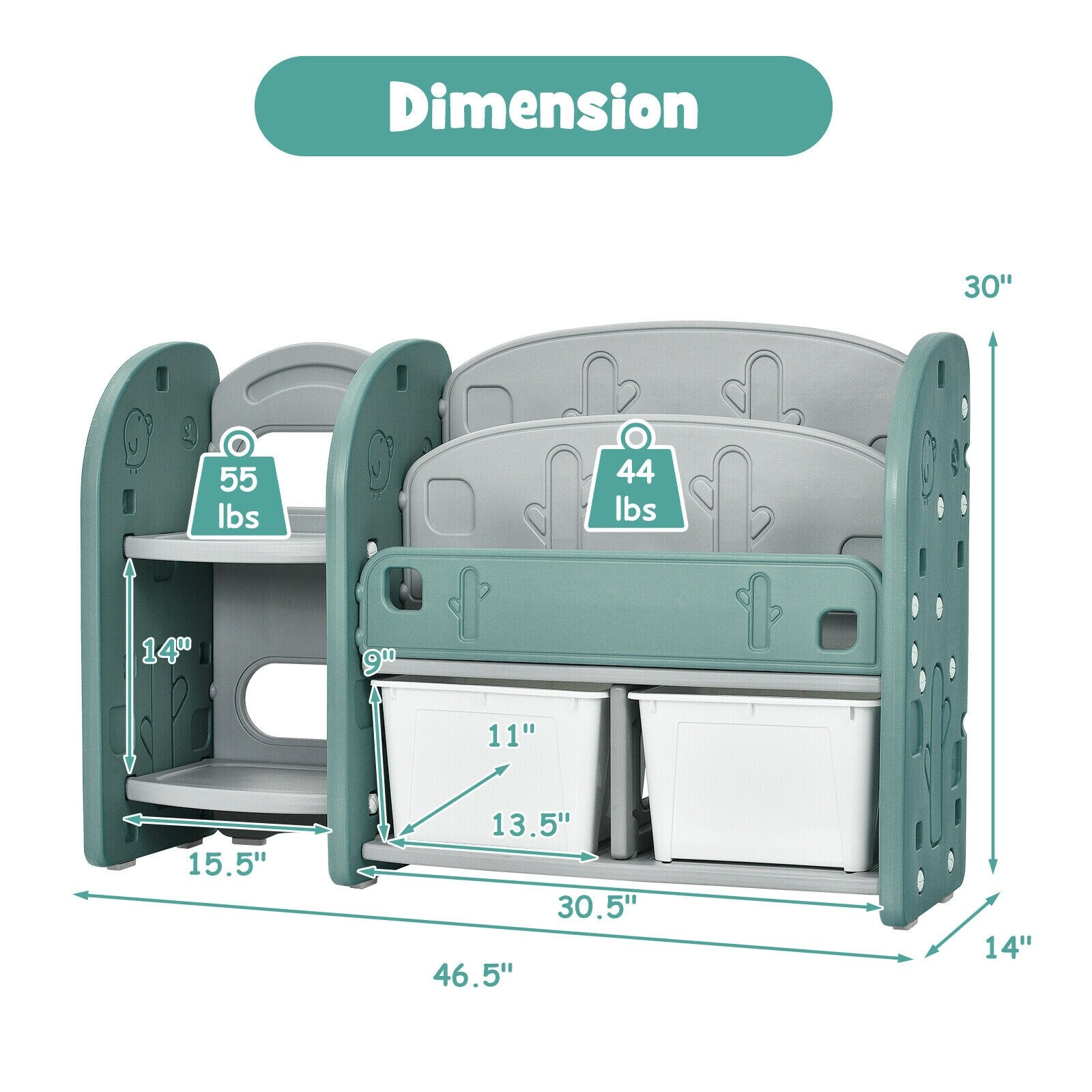 Slickblue D-CO-80001PT Kids-Bookcases - View #7