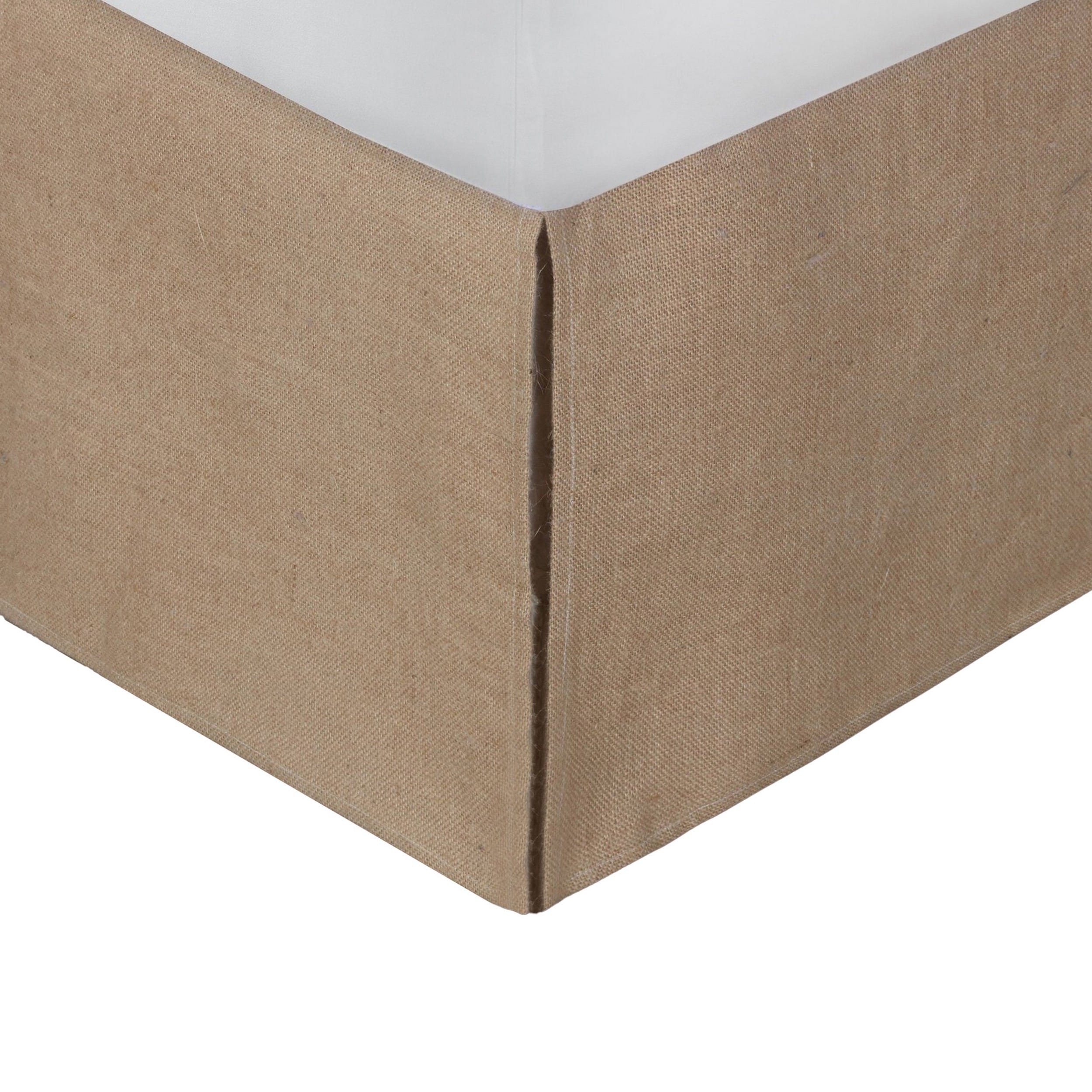 Benzara BM307051 Brown Twin Bed Skirt