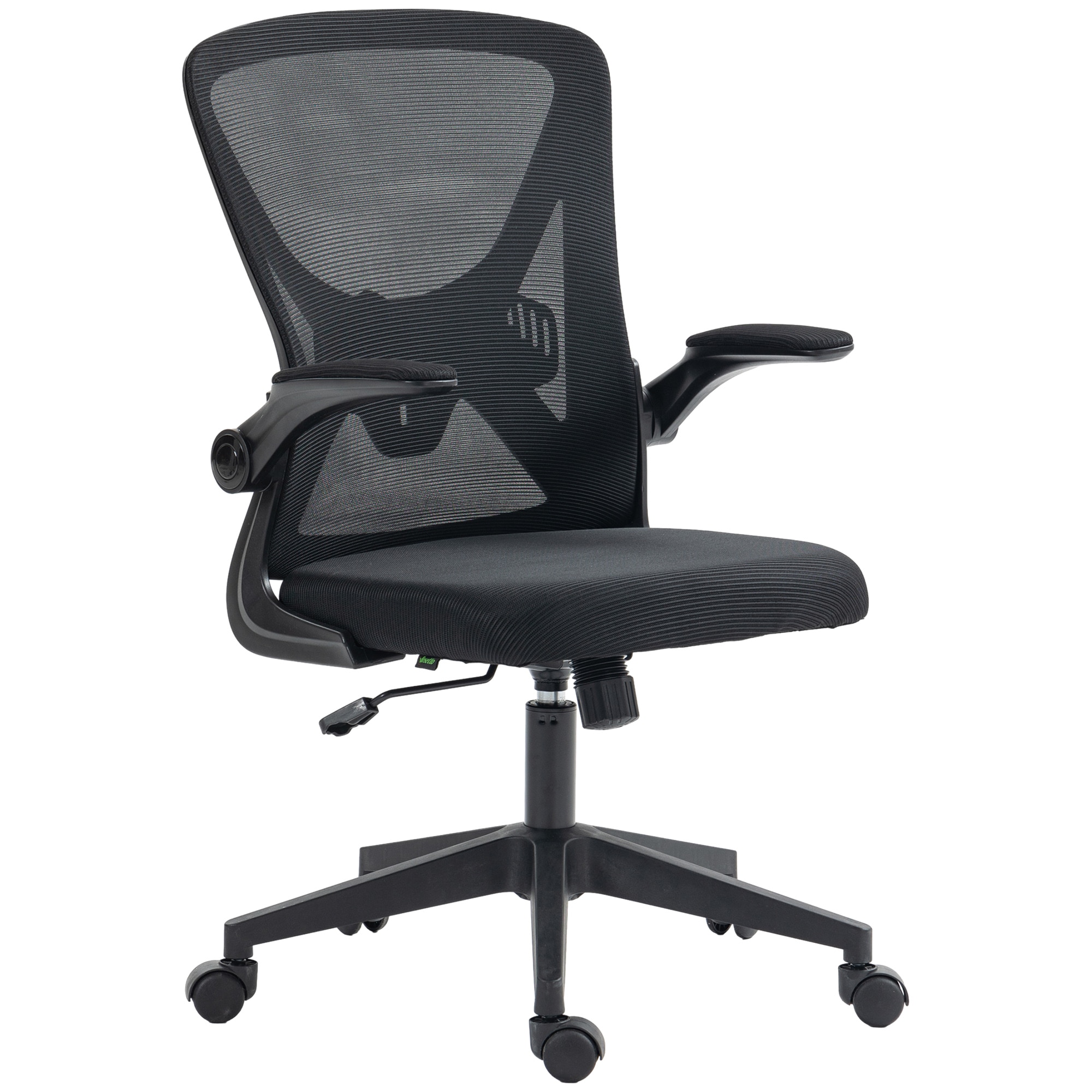 Sumyeg HFCM-W39522219 Mid-Back Mesh Home Office Chair Black Contemporary Ergonomic Adjustable Height Swivel Mesh Task Chair